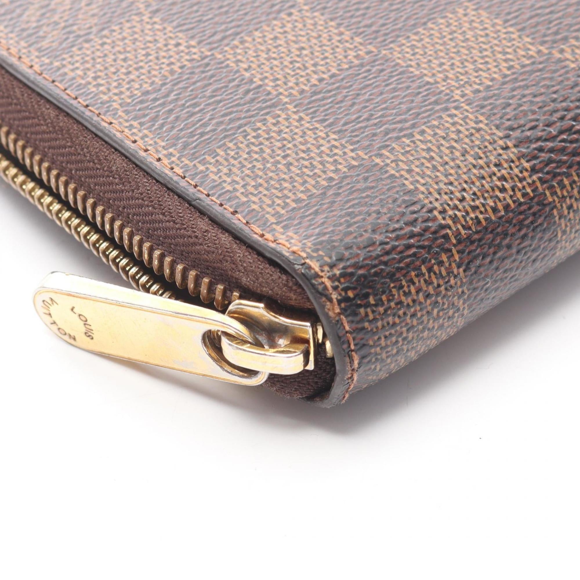 Louis Vuitton Brown Ebene Damier Canvas Pvc Long Wallet (Bi-Fold) (Pre-Owned)