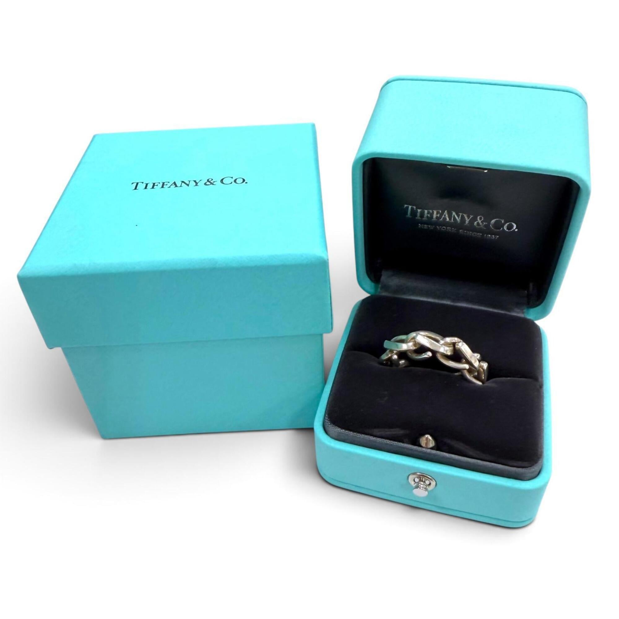 Tiffany Silver Silver 925 Band Ring (Pre-Owned)