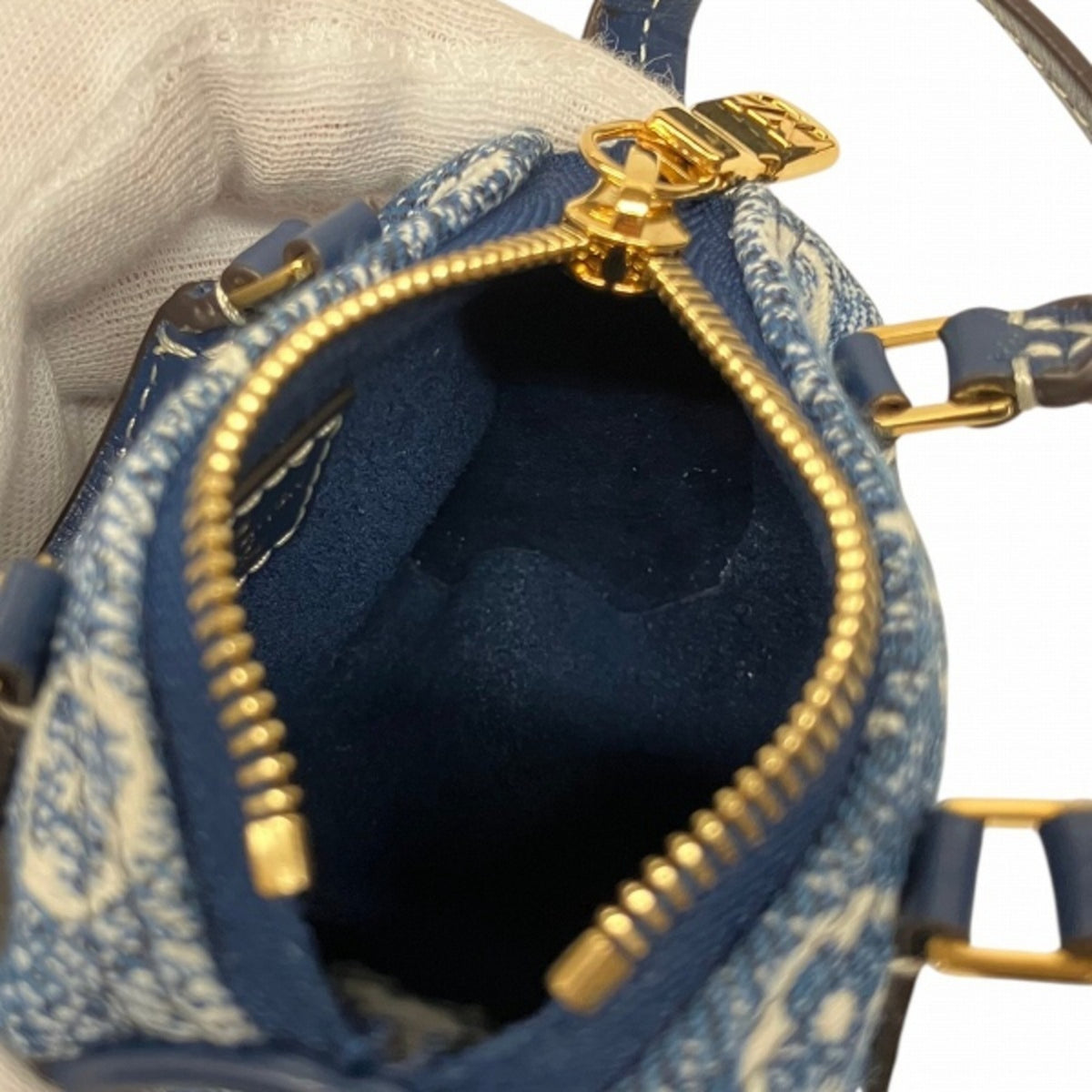 Louis Vuitton Blue Monogram Canvas Handbag Shoulder Bag (Pre-Owned)