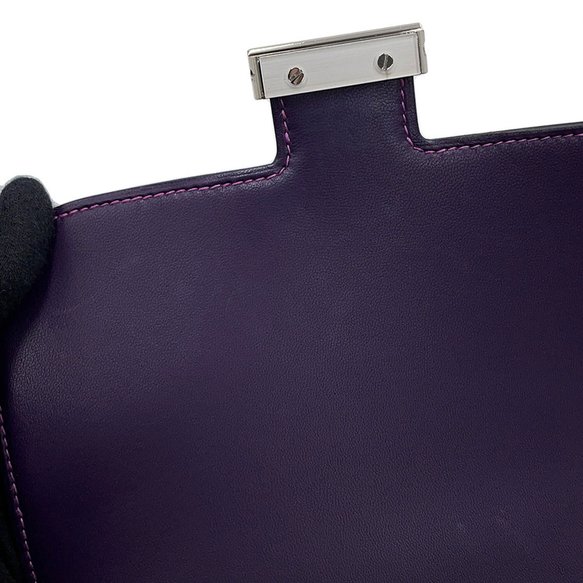 Hermes Constance Anemone Cassis Chevre Myzore Leather Handbag Shoulder Bag (Pre-Owned)