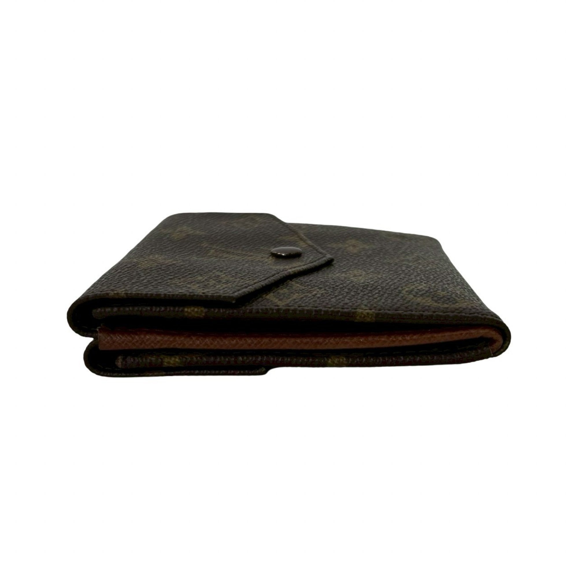 Louis Vuitton Brown Leather Pvc Wallet (Tri-Fold) (Pre-Owned)