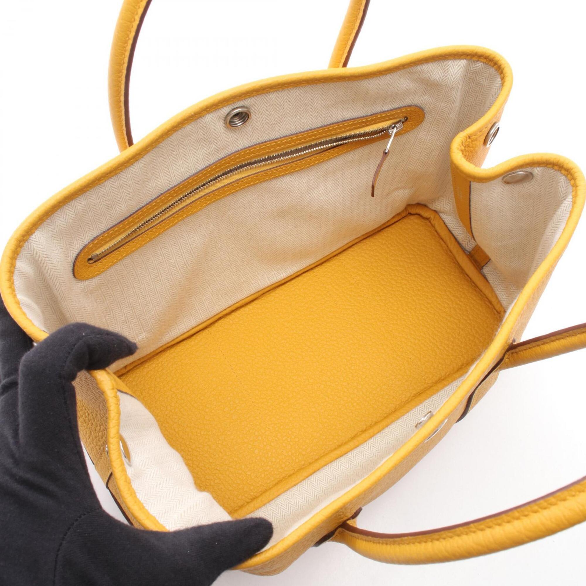 Hermes Yellow Country Leather Handbag Tote Bag (Pre-Owned)