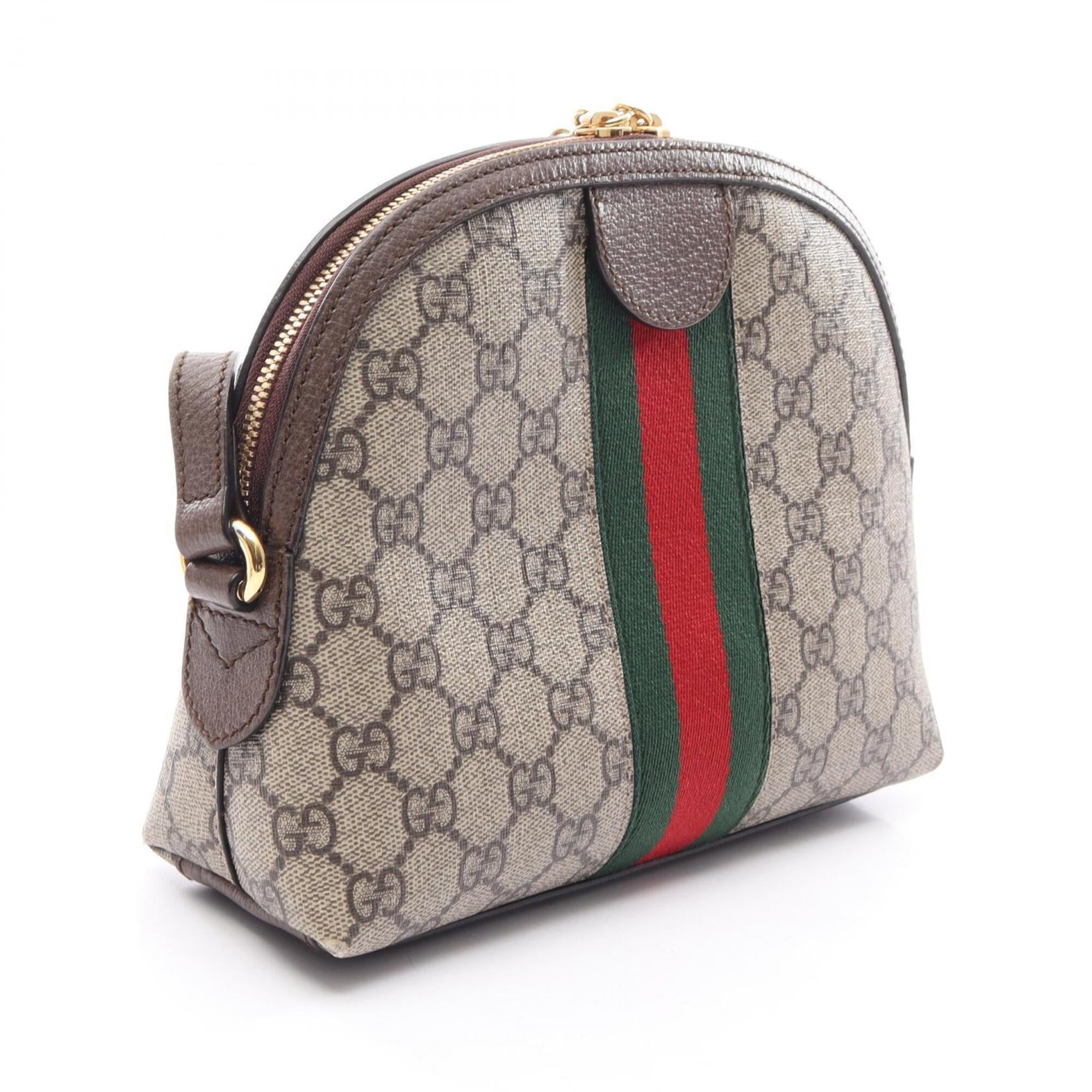 Gucci Beige Multi-Color Gg Supreme Leather Handbag Shoulder Bag (Pre-Owned)