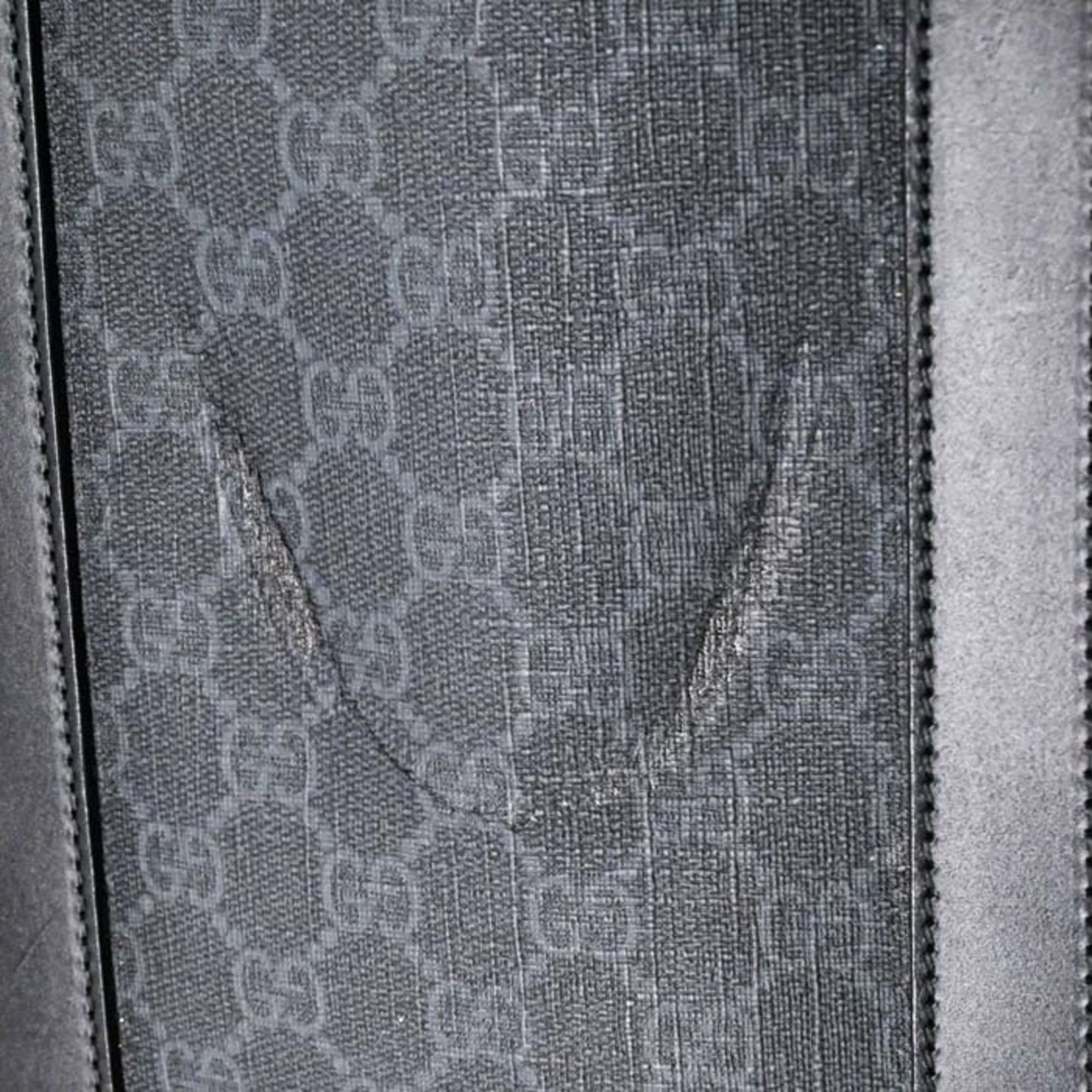 Gucci Gg Plus Black Gg Supreme Leather Tote Bag (Pre-Owned)