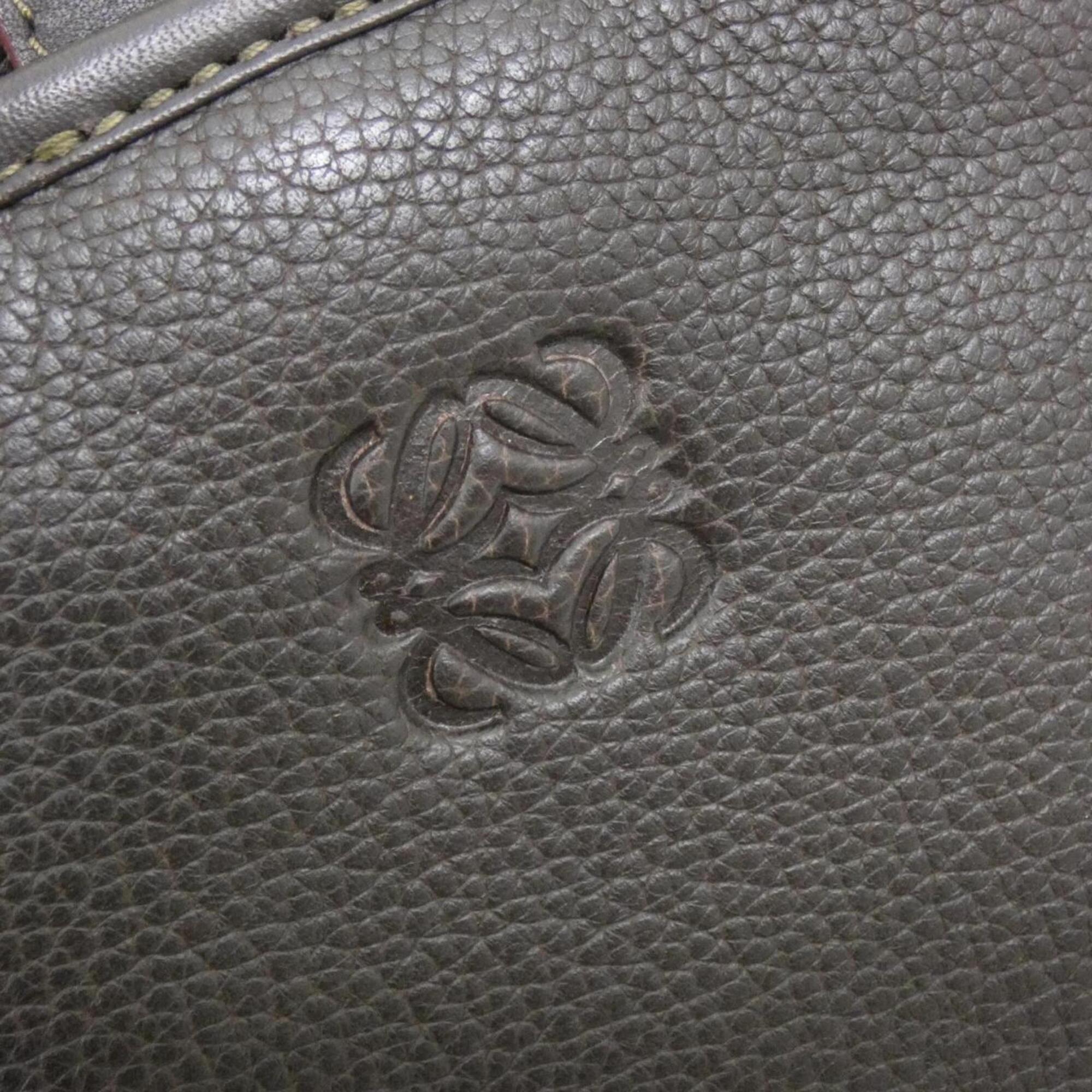 Loewe Dark Brown Leather Shoulder Bag (Pre-Owned)