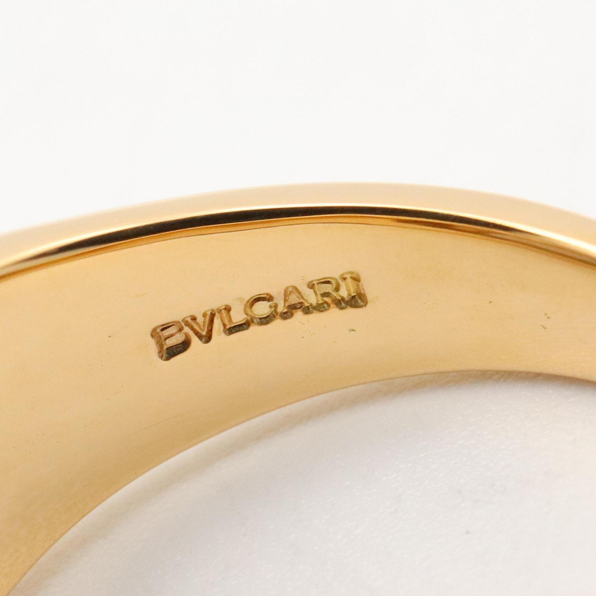 Bvlgari Gold Silver Yellow Gold (18K) Stainless Steel Band Ring (Pre-Owned)