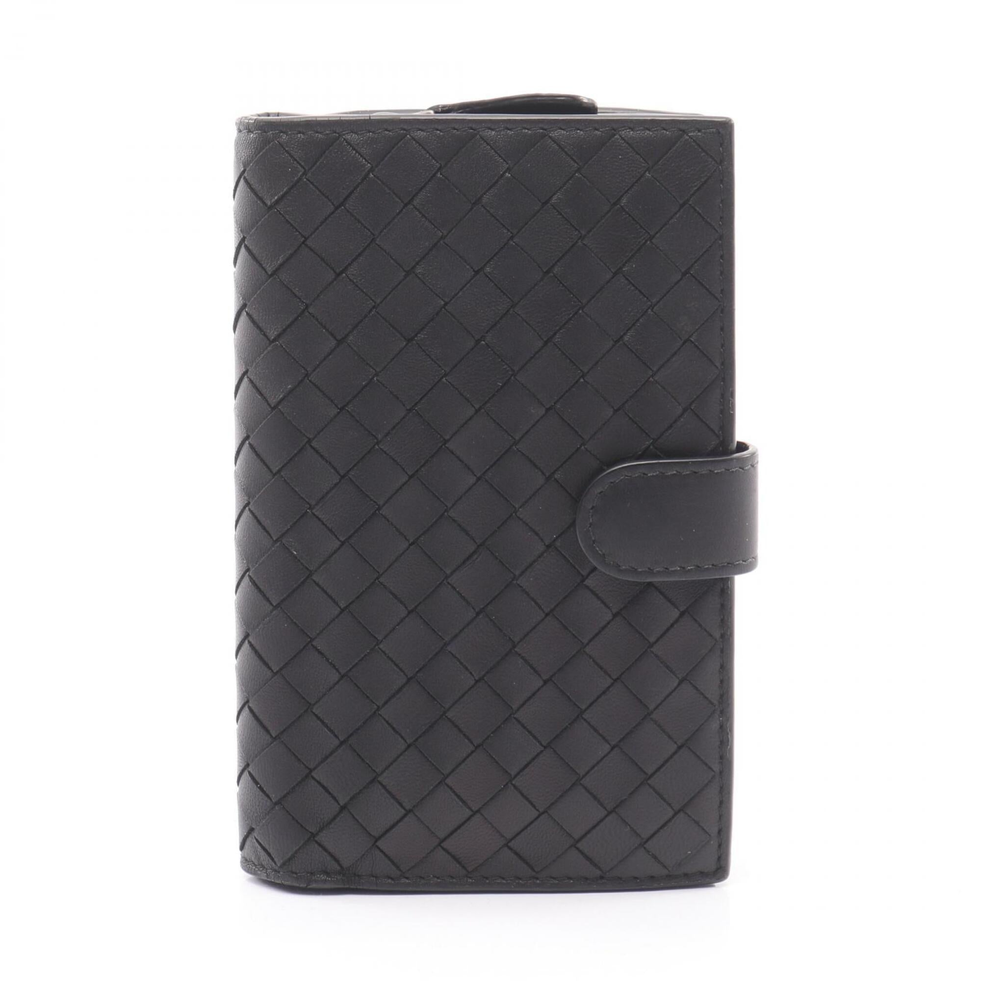 Bottega Veneta Black Intrecciato Wallet (Bi-Fold) (Pre-Owned)