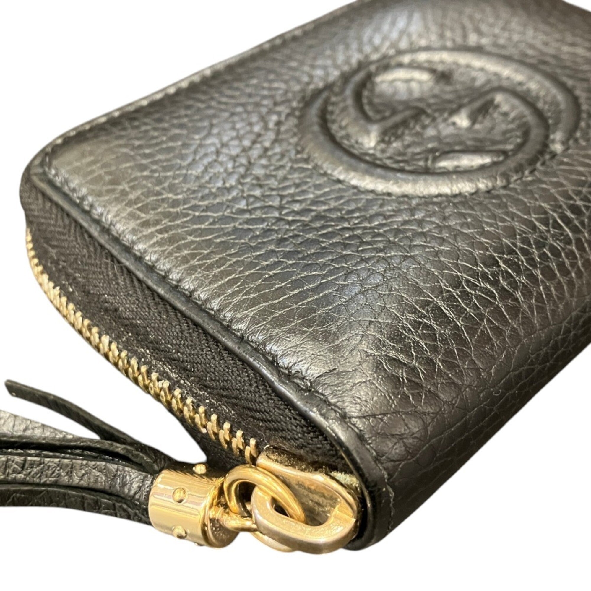Gucci Black Leather Coin Purse/Coin Case (Pre-Owned)