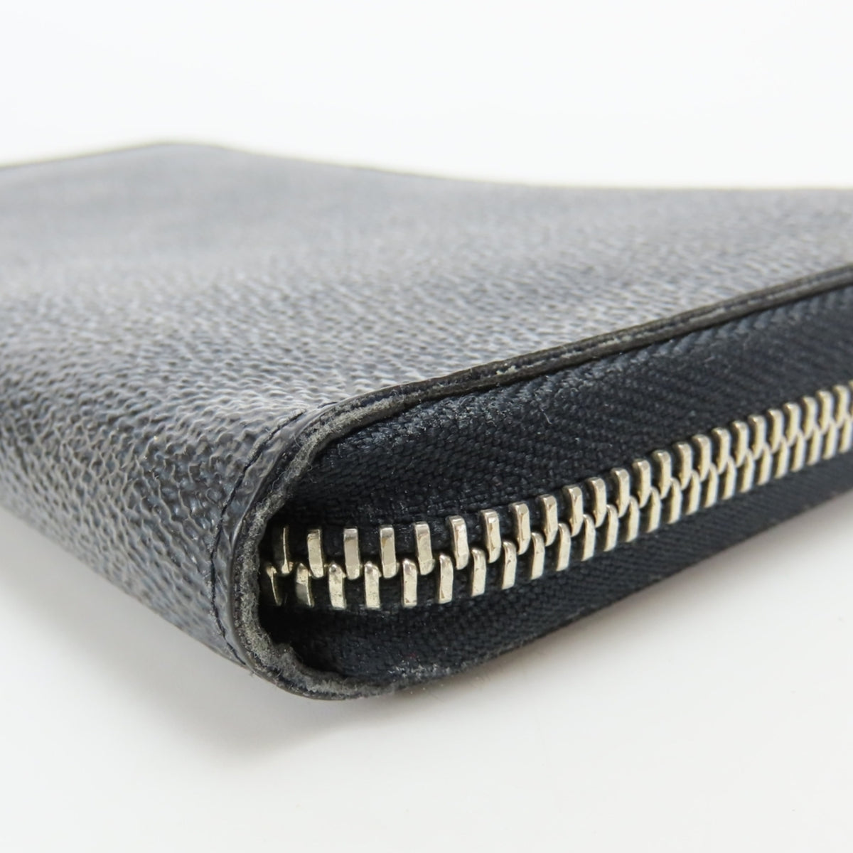 Louis Vuitton Black Gray Damier Graphite Leather Long Wallet (Bi-Fold) (Pre-Owned)