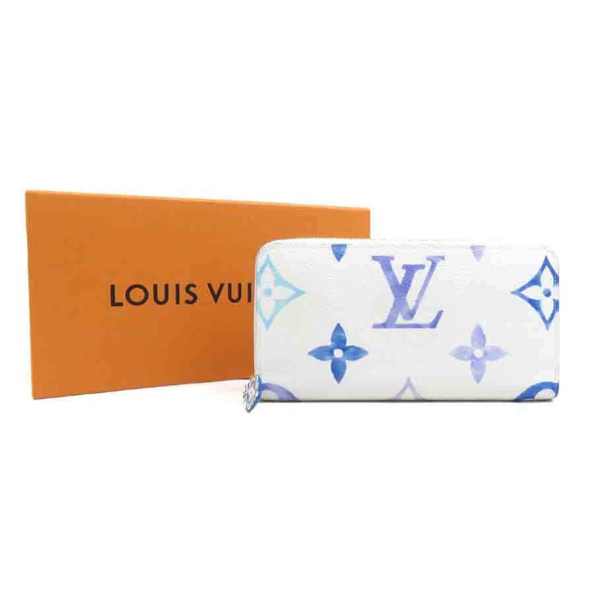 Louis Vuitton Blue White Long Wallet (Bi-Fold) (Pre-Owned)