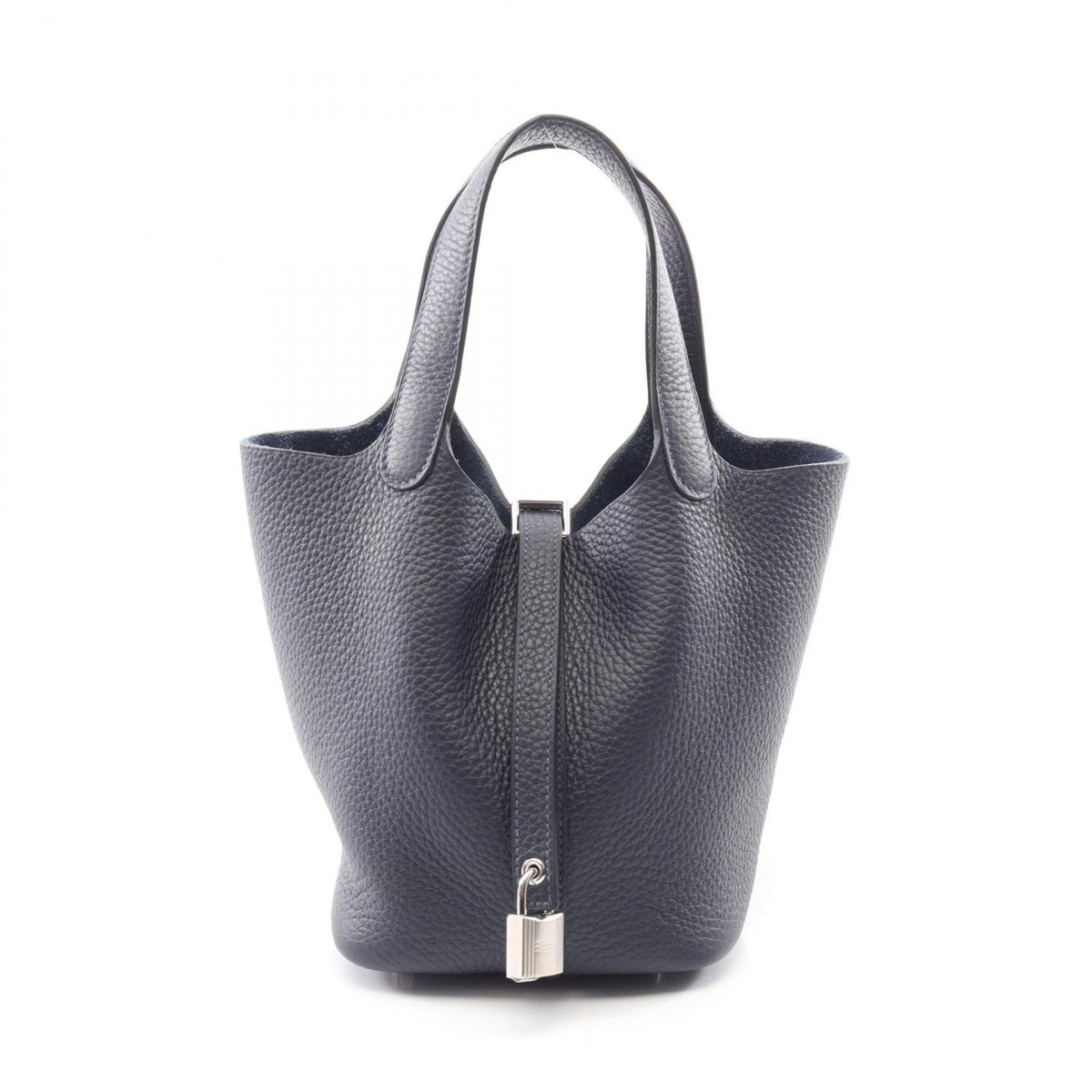 Hermes Blue Nuit Navy Taurillon Clemence Leather Leather Handbag (Pre-Owned)