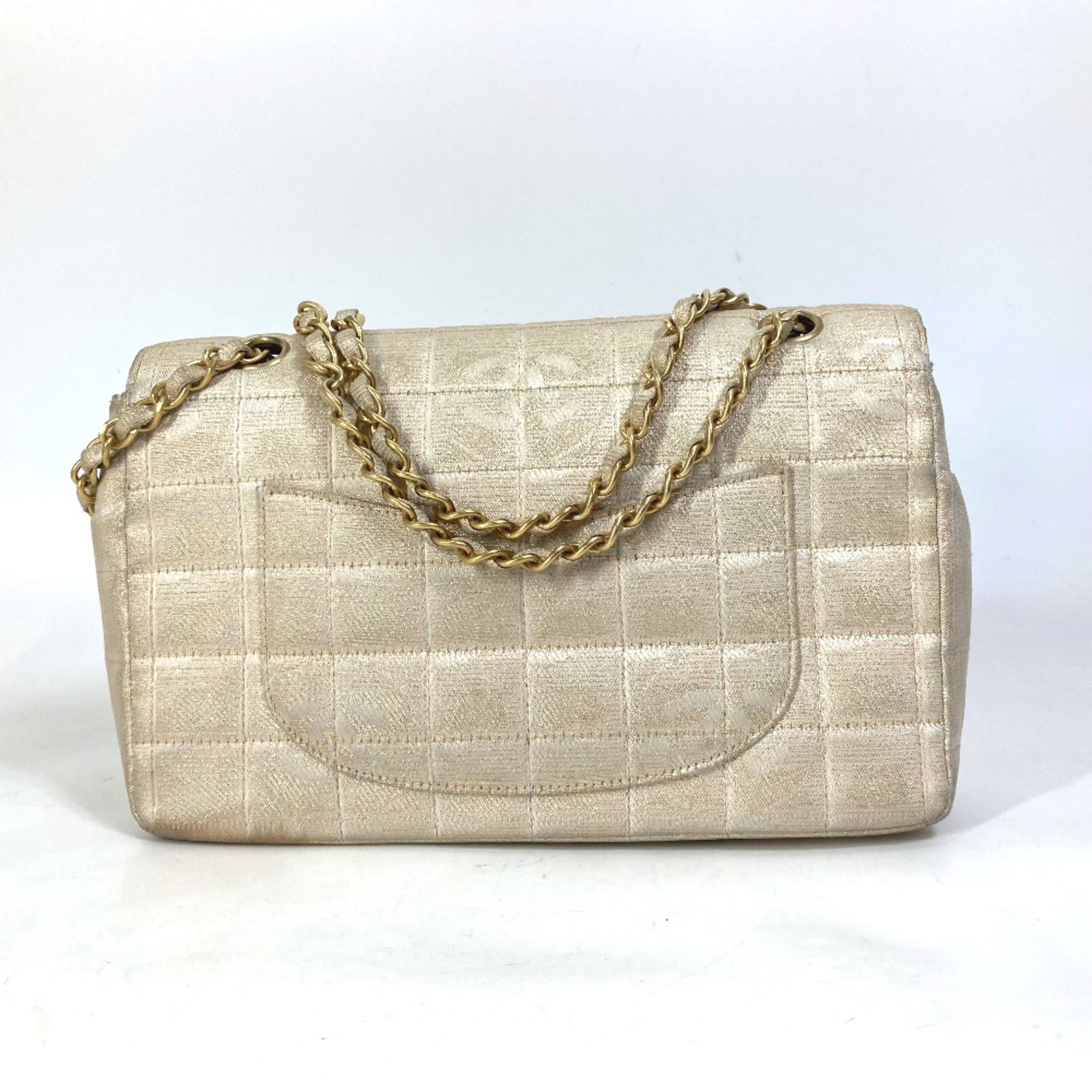 Chanel Beige Cloth Shoulder Bag (Pre-Owned)