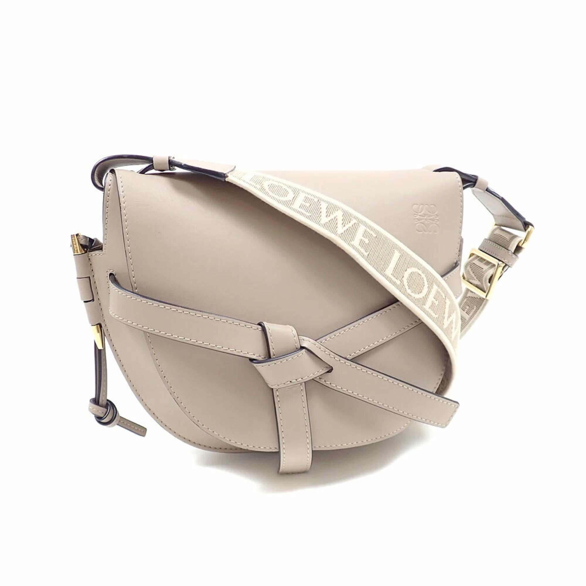Loewe Sand Leather Jacquard Shoulder Bag (Pre-Owned)