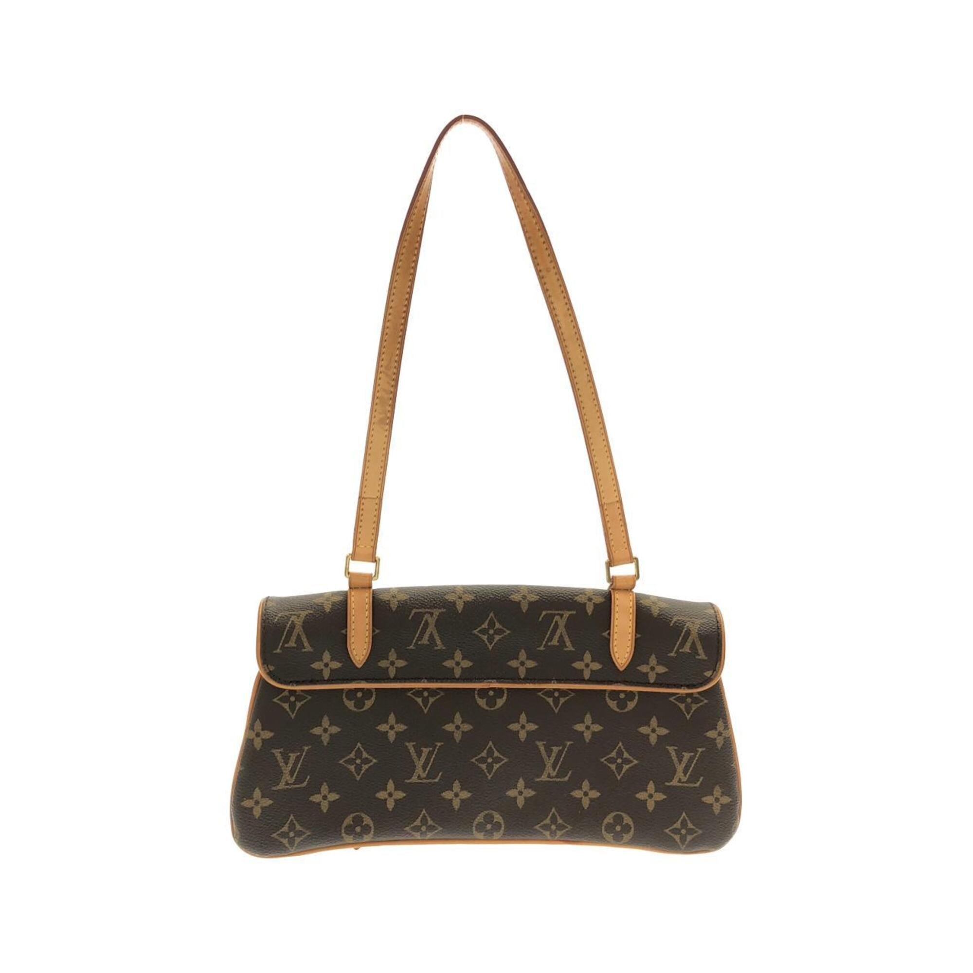 Louis Vuitton Marron Coated Canvas Shoulder Bag (Pre-Owned)