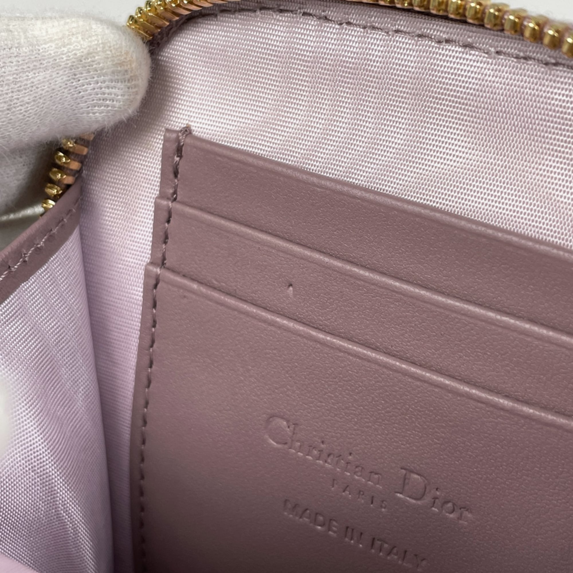 Christian Dior Lady Dior Purple Leather Handbag Shoulder Bag (Pre-Owned)