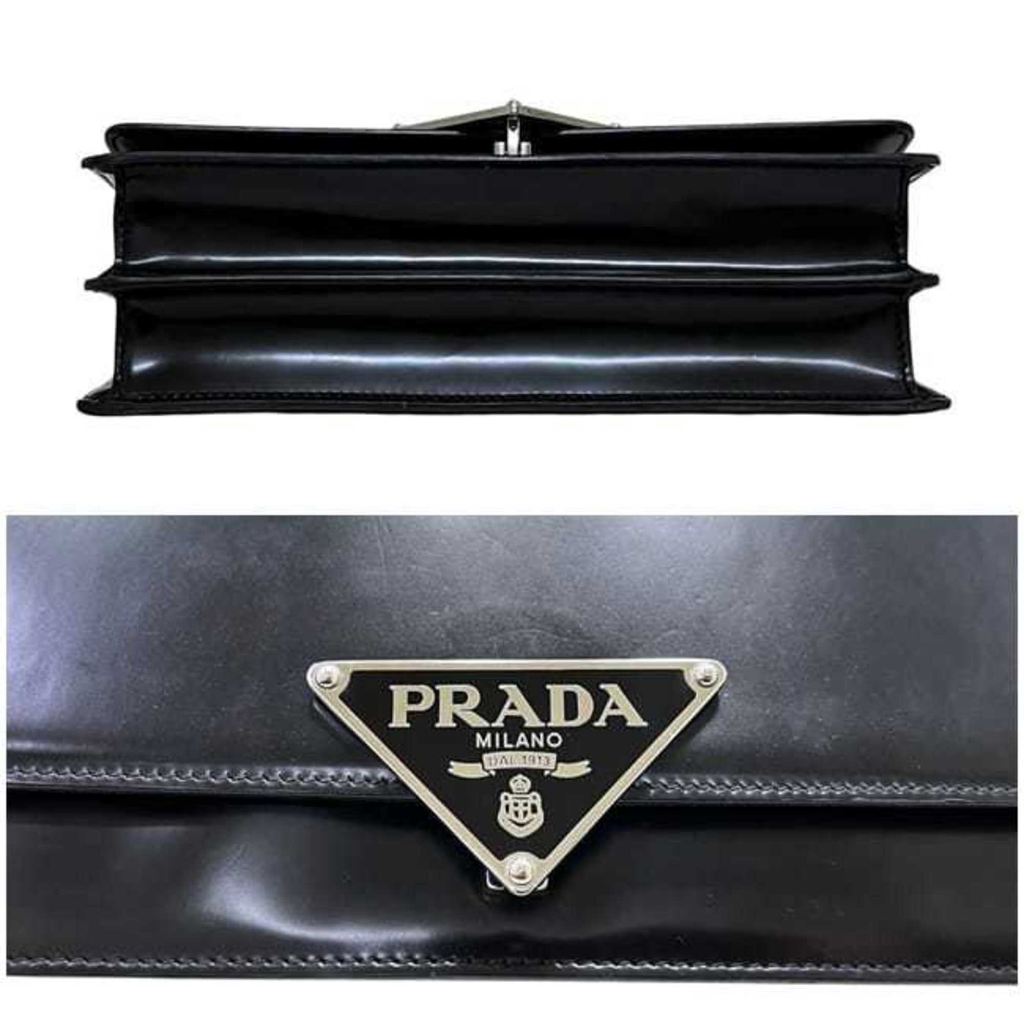 Prada Black Nero Leather Shoulder Bag (Pre-Owned)