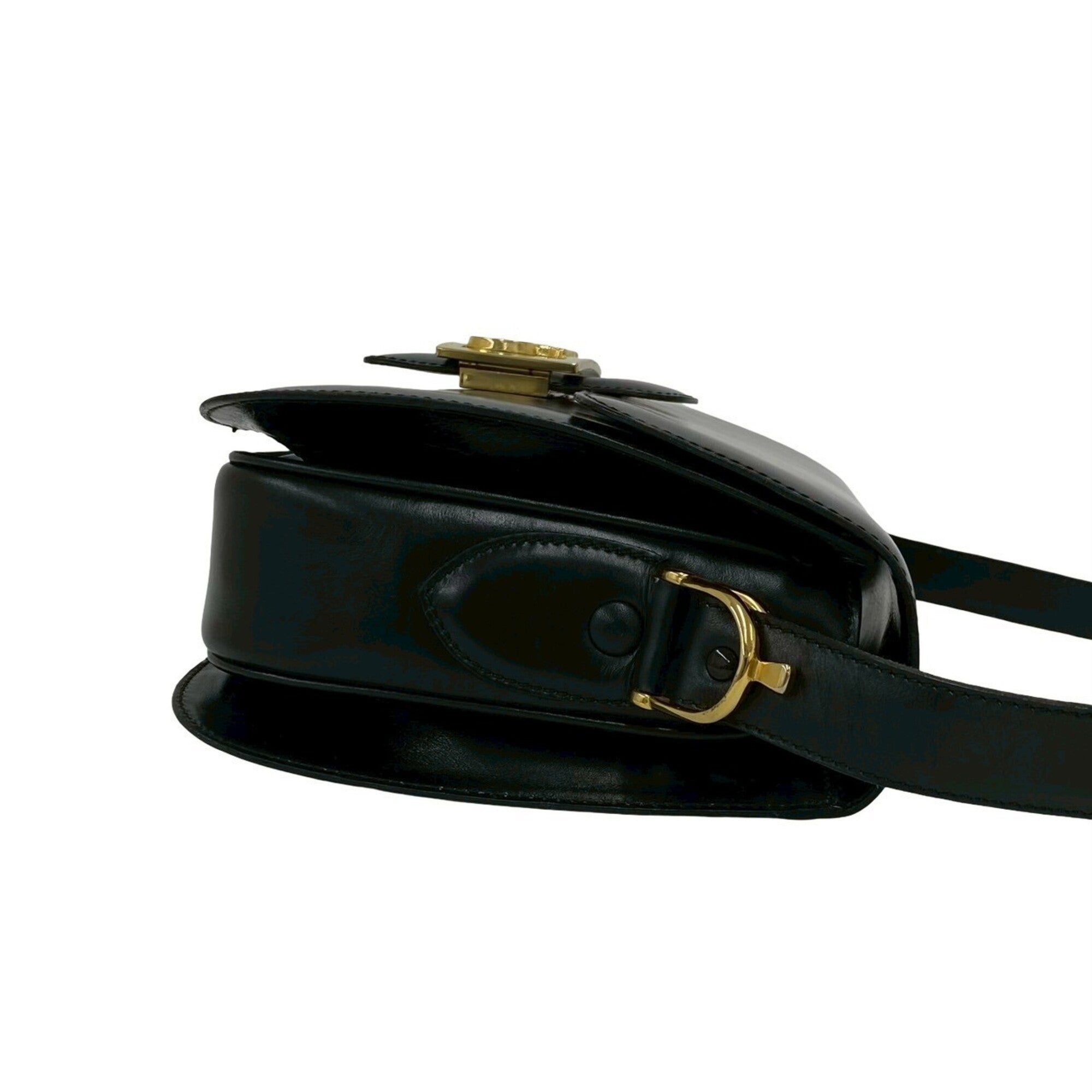 Celine Black Leather Pochette Shoulder Bag (Pre-Owned)