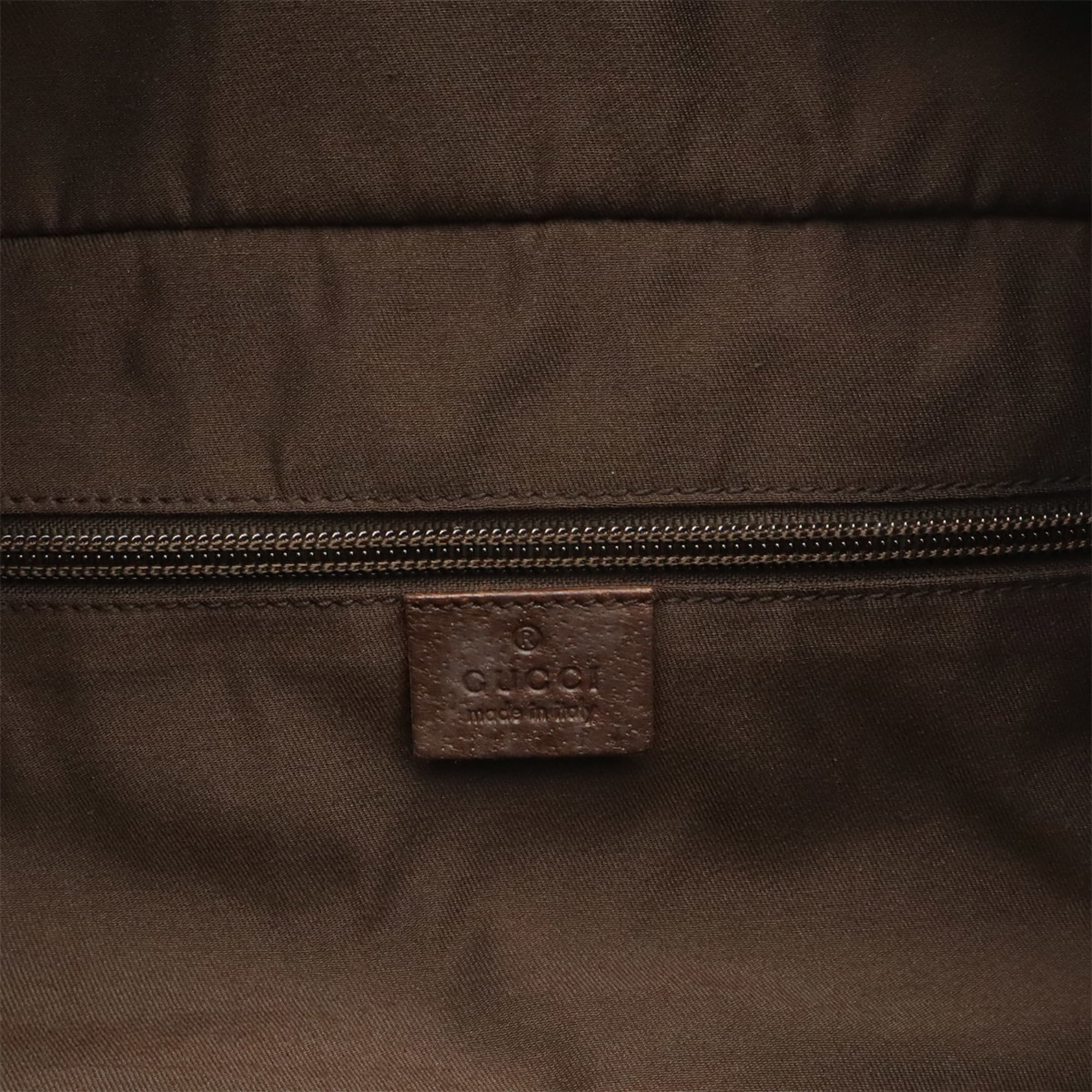 Gucci Beige Dark Brown Green Khaki Red Color Canvas Leather Boston Bag Shoulder Bag (Pre-Owned)
