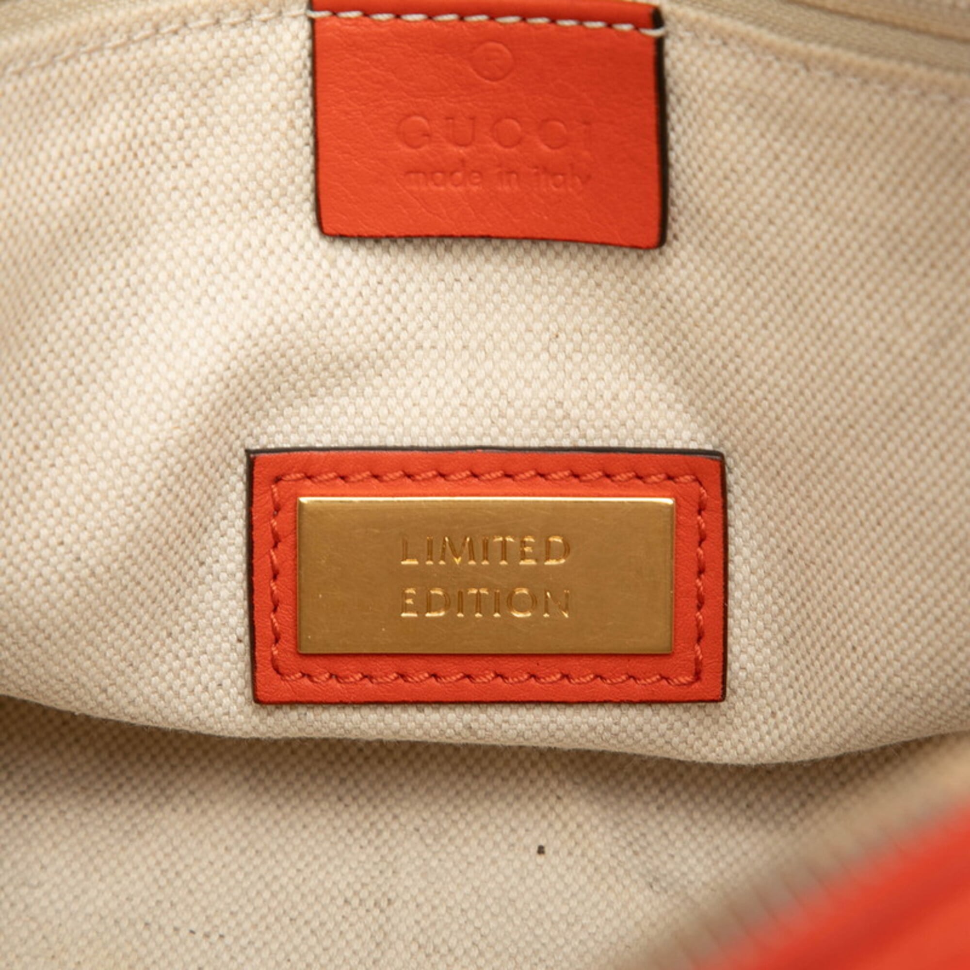 Gucci Brown Pink Red Gg Supreme Handbag Shoulder Bag (Pre-Owned)