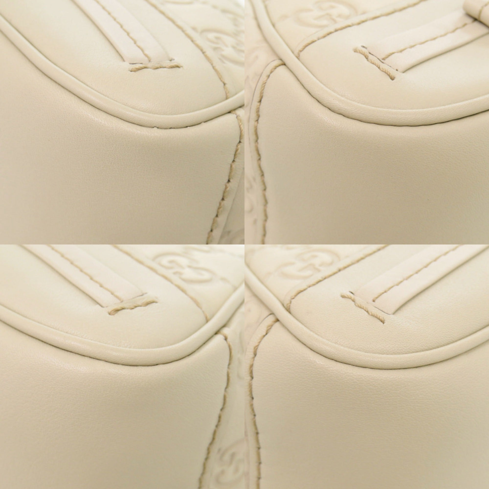 Gucci White Leather Shoulder Bag (Pre-Owned)