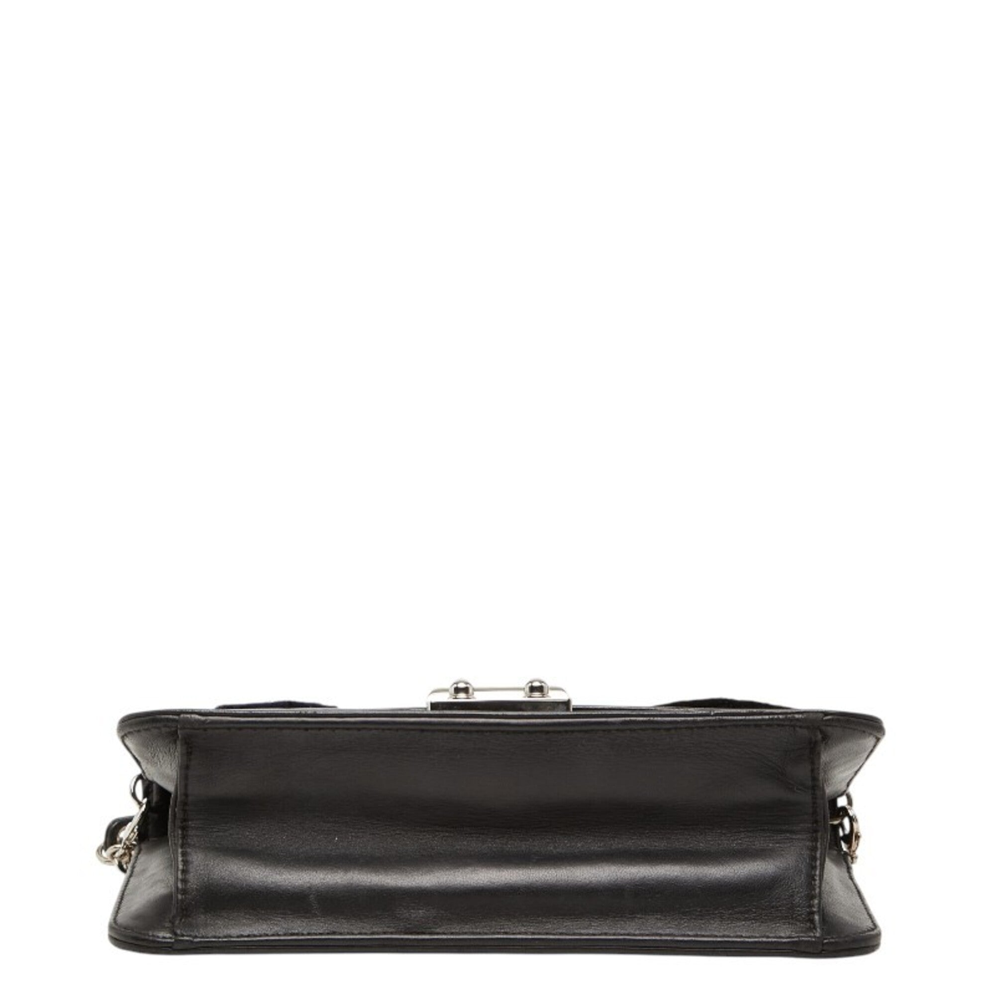 Christian Dior Black Pink Spangles Leather Shoulder Bag (Pre-Owned)