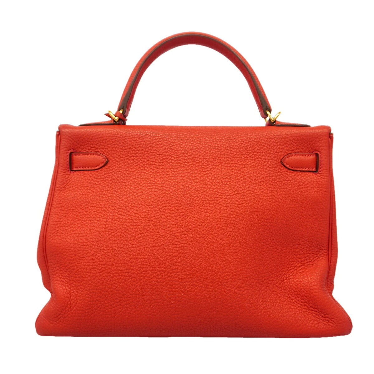 Hermes Rouge Casaque Togo Leather Handbag (Pre-Owned)