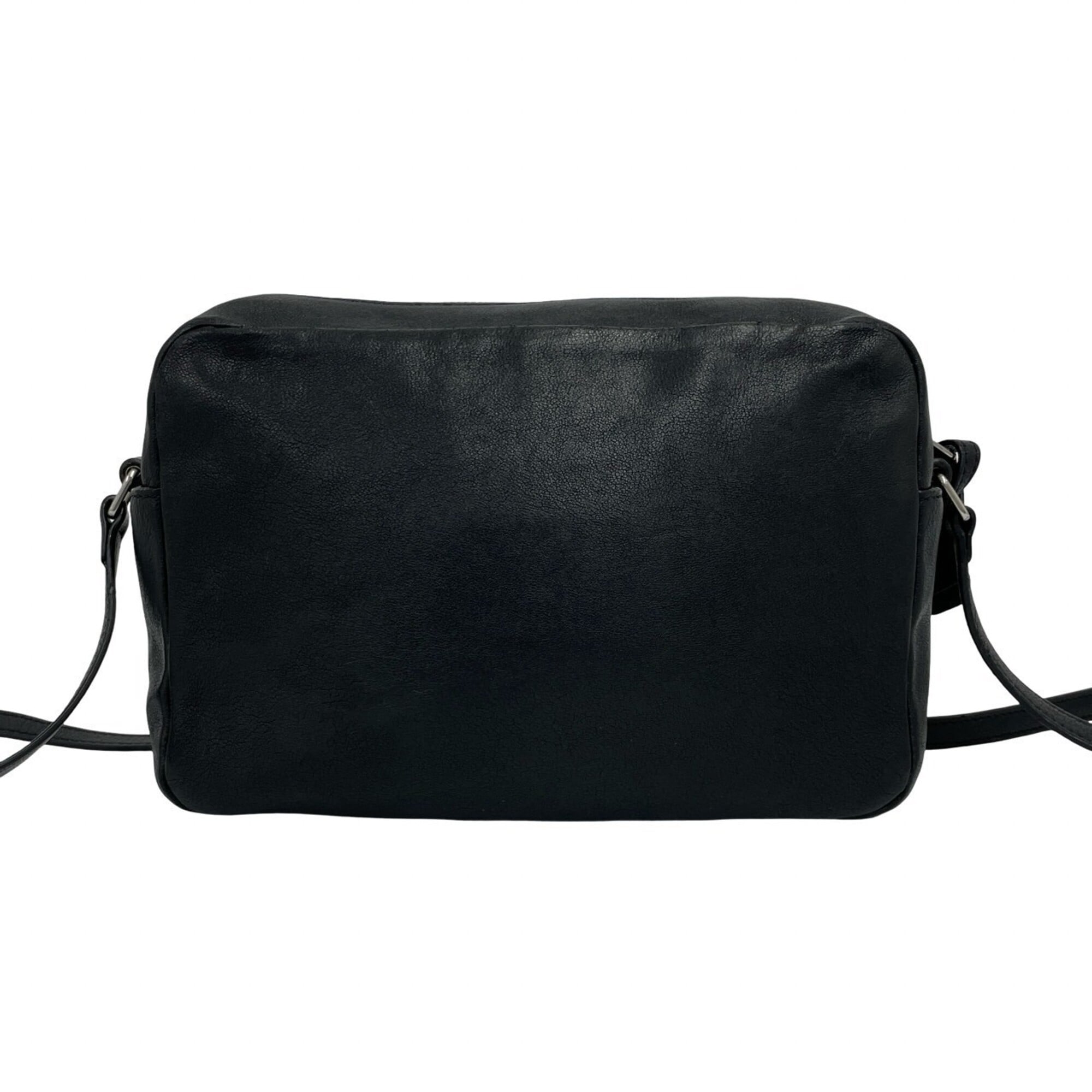 Saint Laurent Black Leather Pochette Shoulder Bag (Pre-Owned)