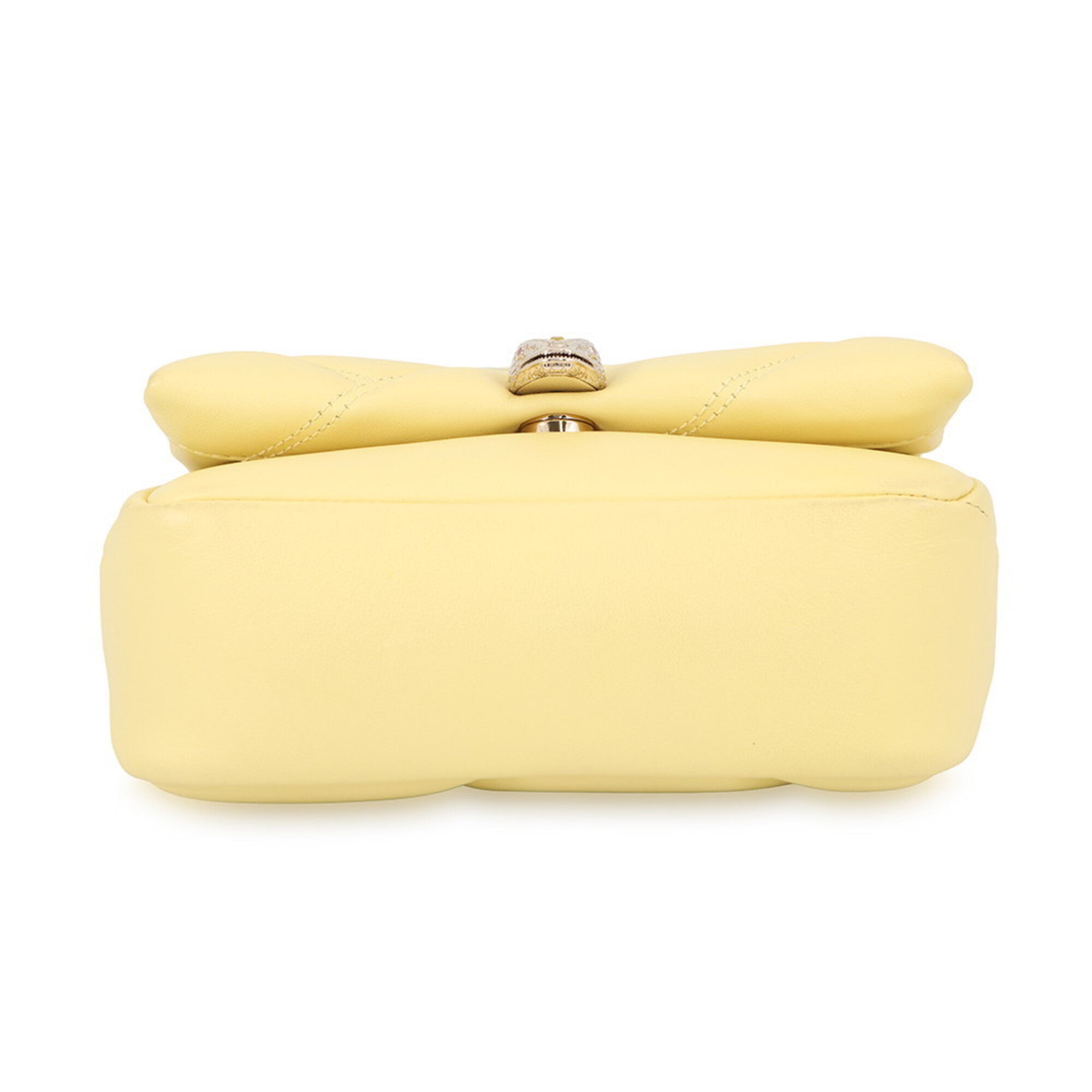 Bvlgari Yellow Leather Handbag Shoulder Bag (Pre-Owned)
