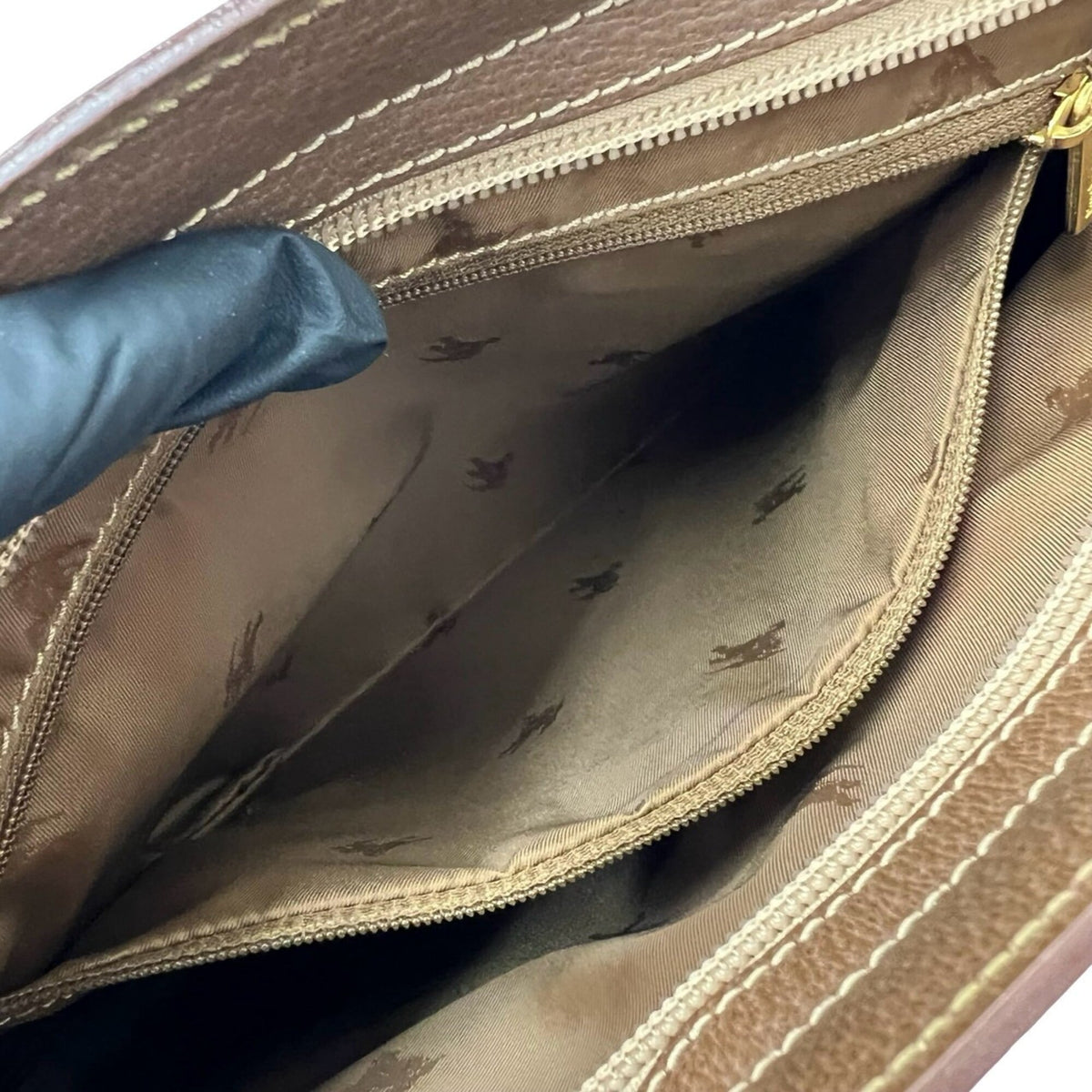 Burberry Brown Canvas Leather Shoulder Bag Tote Bag (Pre-Owned)