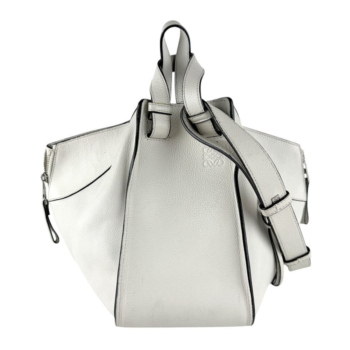 Loewe Hammock White Leather Shoulder Bag (Pre-Owned)