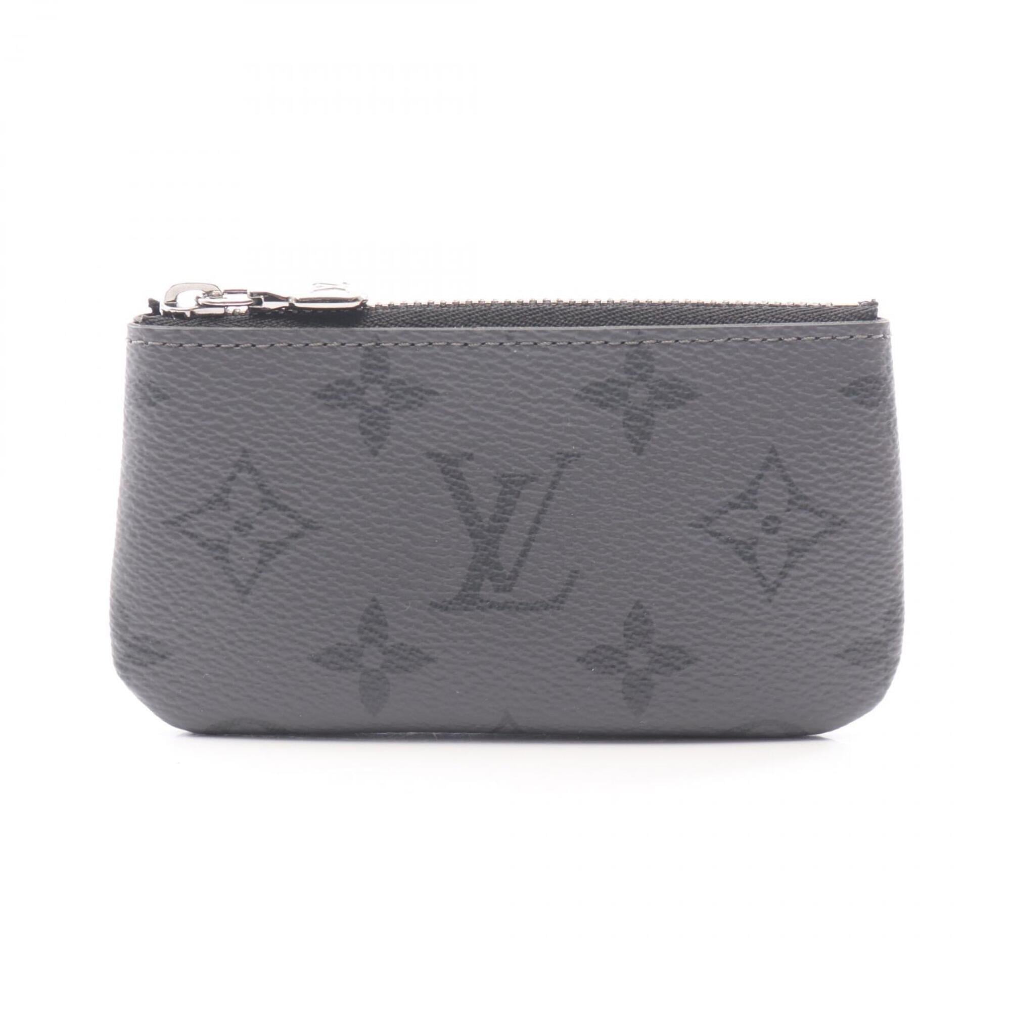 Louis Vuitton Black Gray Pvc Coin Purse/Coin Case (Pre-Owned)