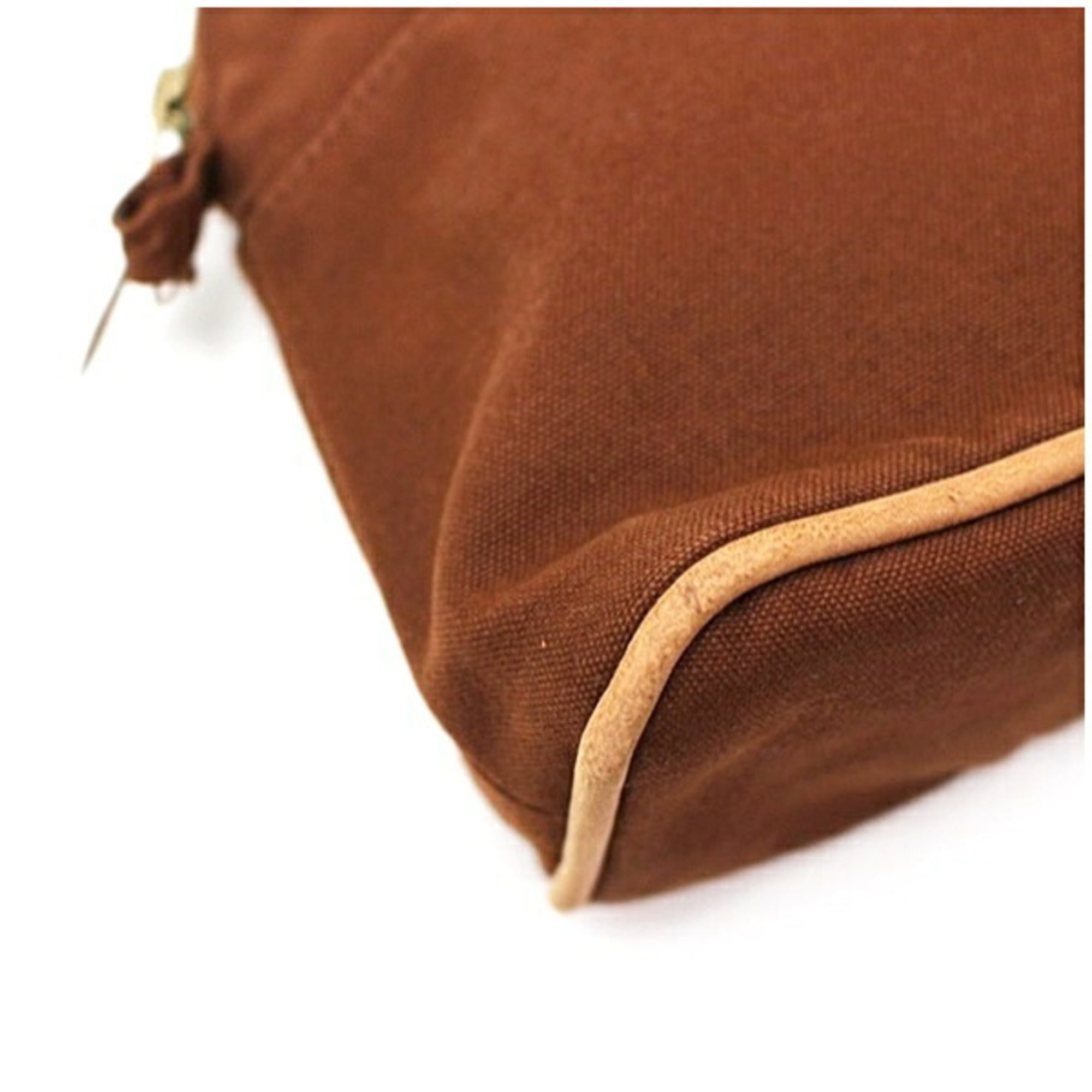 Hermes Brown Canvas Pouch (Pre-Owned)