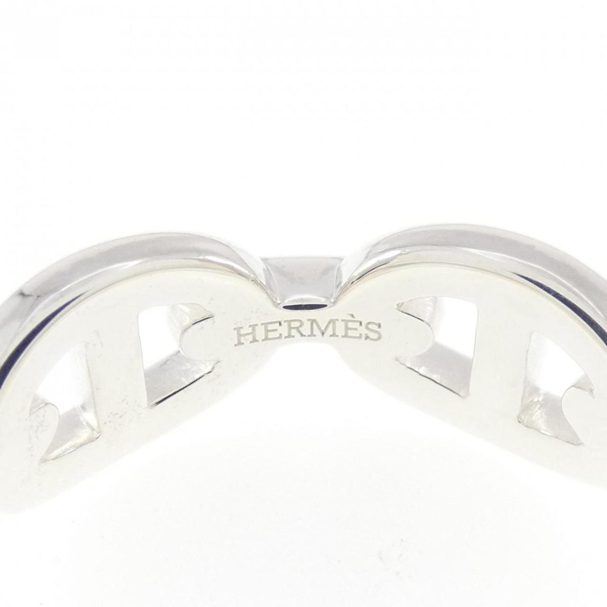 Hermes Silver 925 Band Ring (Pre-Owned)
