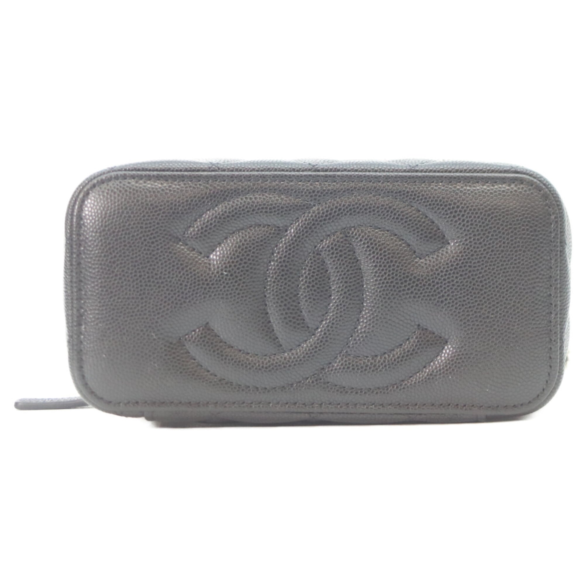 Chanel Black Grained Calfskin Shoulder Bag (Pre-Owned)