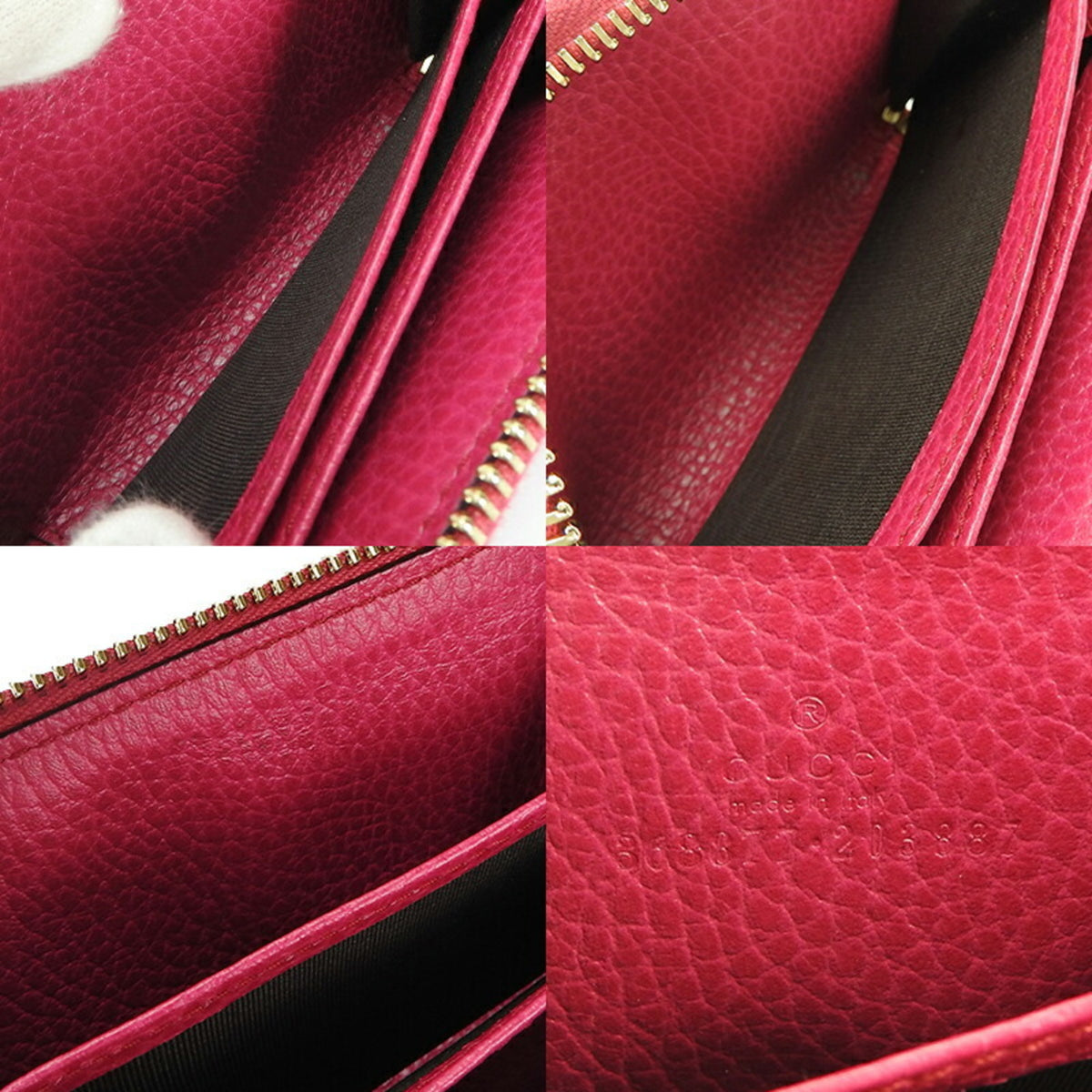 Gucci Pink Leather Coin Purse/Coin Case (Pre-Owned)