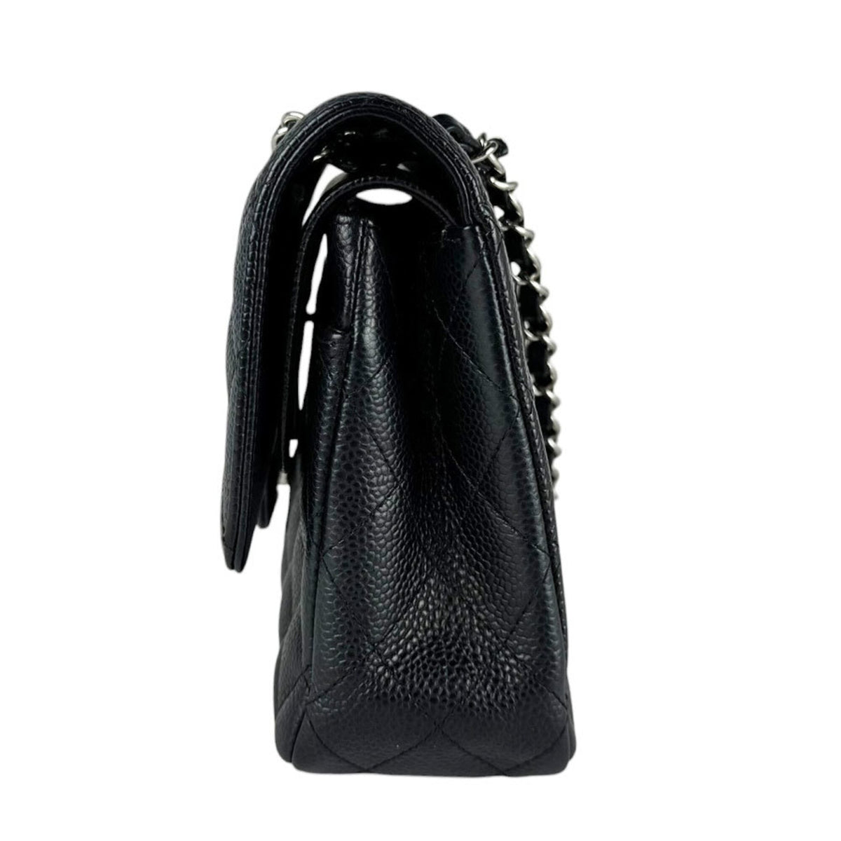 Chanel Black Grained Calfskin Shoulder Bag (Pre-Owned)