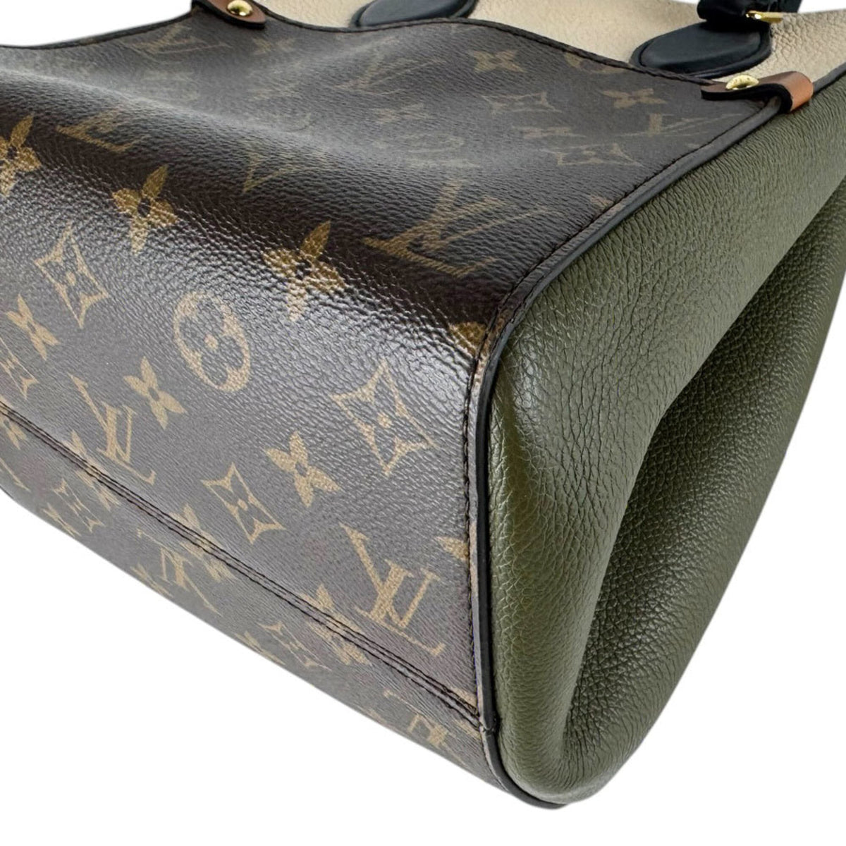 Louis Vuitton Brown Khaki Light Beige Monogram Monogram Leather Handbag Shoulder Bag (Pre-Owned)