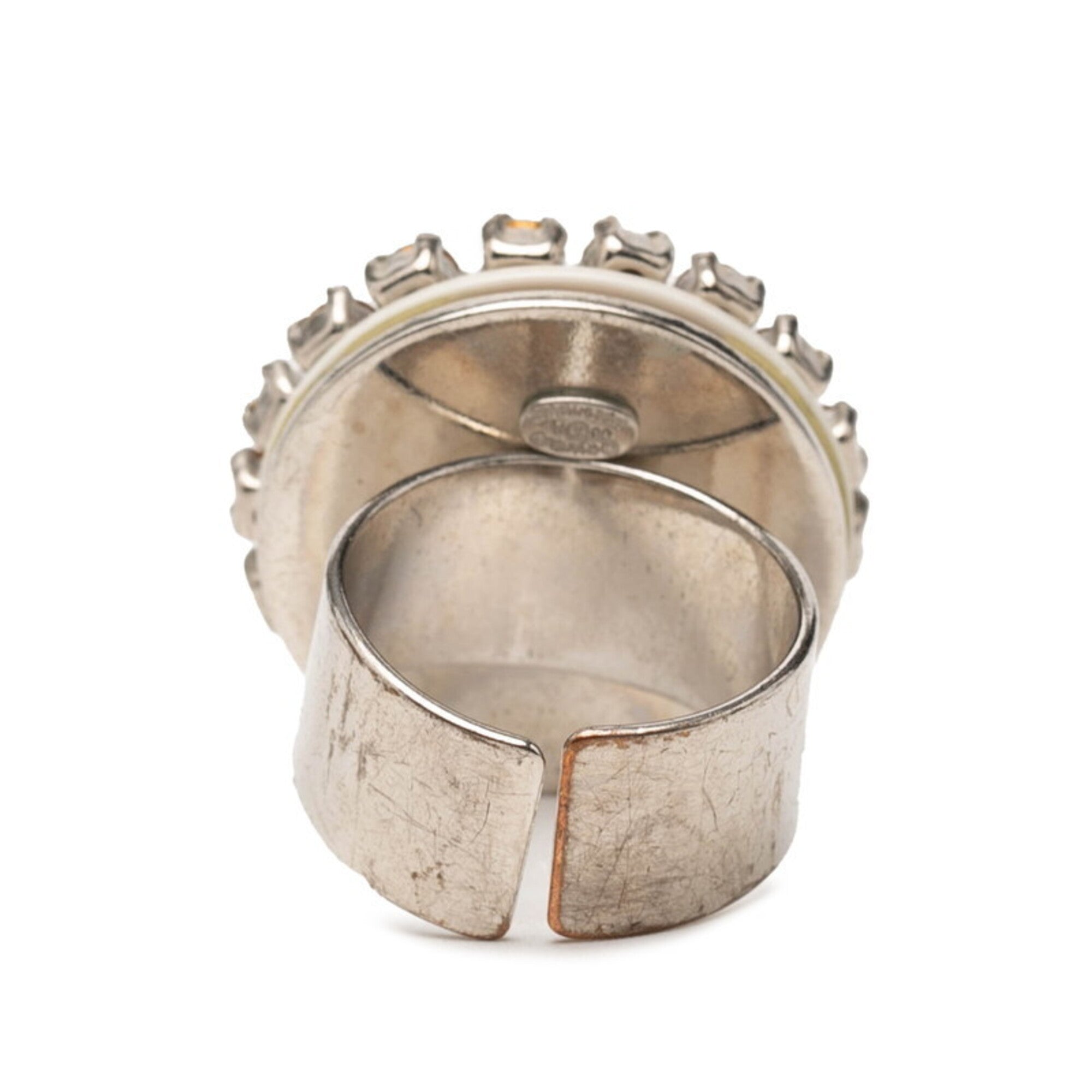 Chanel Silver Metal Band Ring (Pre-Owned)
