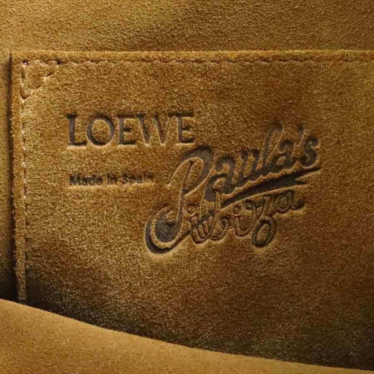 Loewe Blue Brown Canvas Leather Shoulder Bag (Pre-Owned)