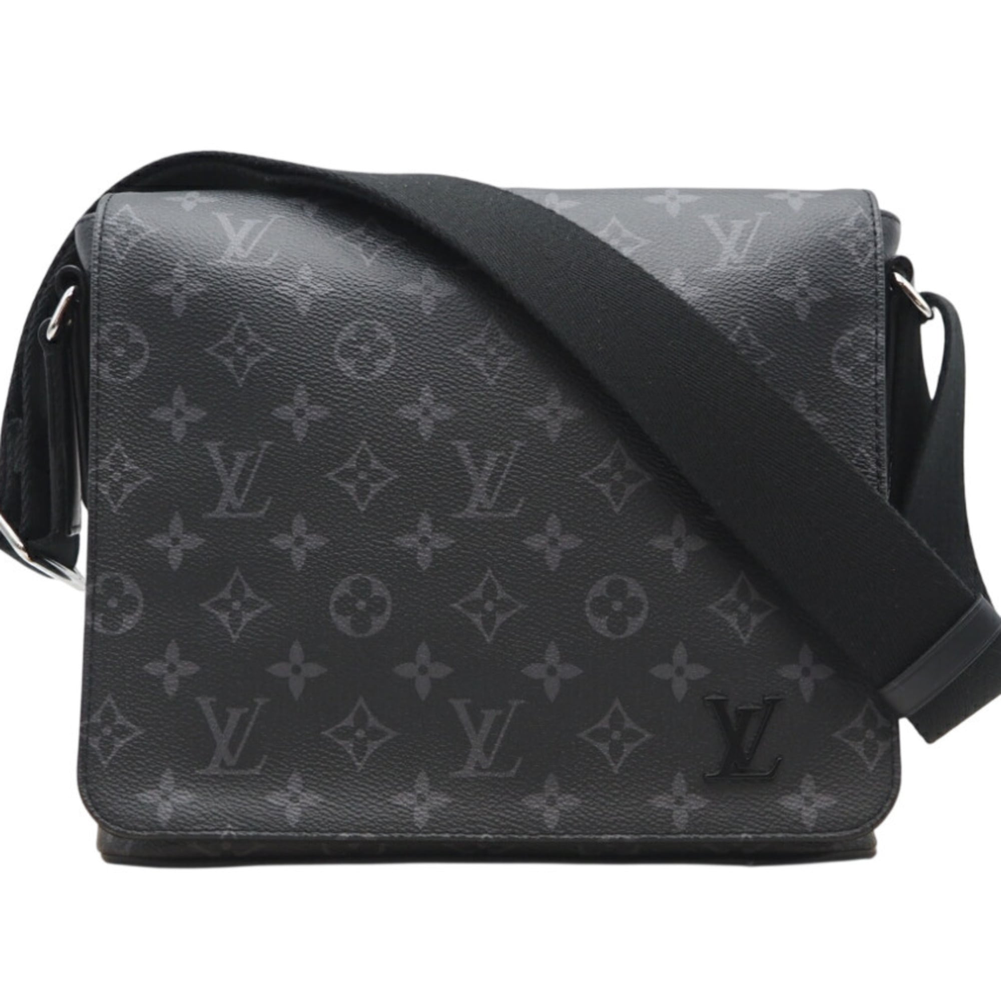 Louis Vuitton Gray Coated Canvas Shoulder Bag (Pre-Owned)