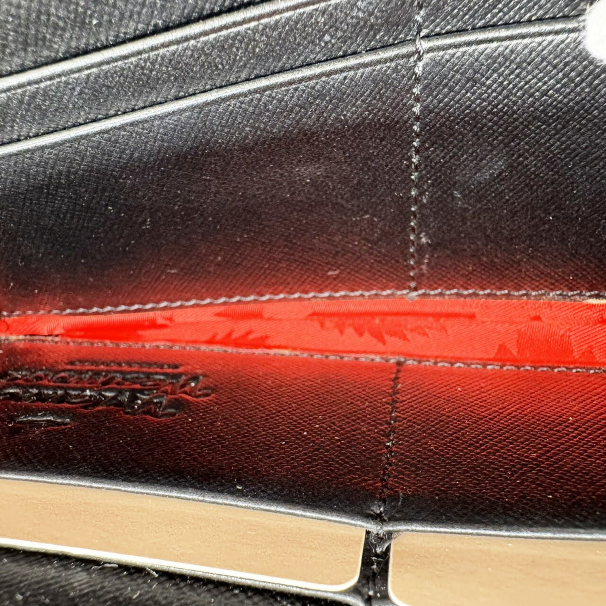 Vivienne Westwood Black Leather Long Wallet (Bi-Fold) (Pre-Owned)