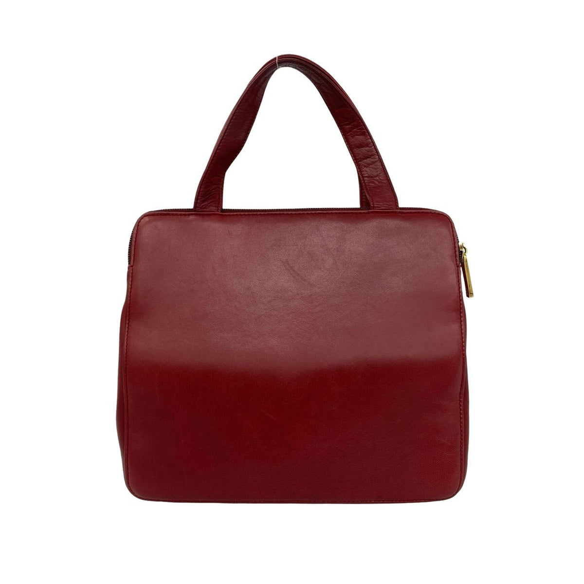 Loewe Red Color Wine Leather Handbag Tote Bag (Pre-Owned)