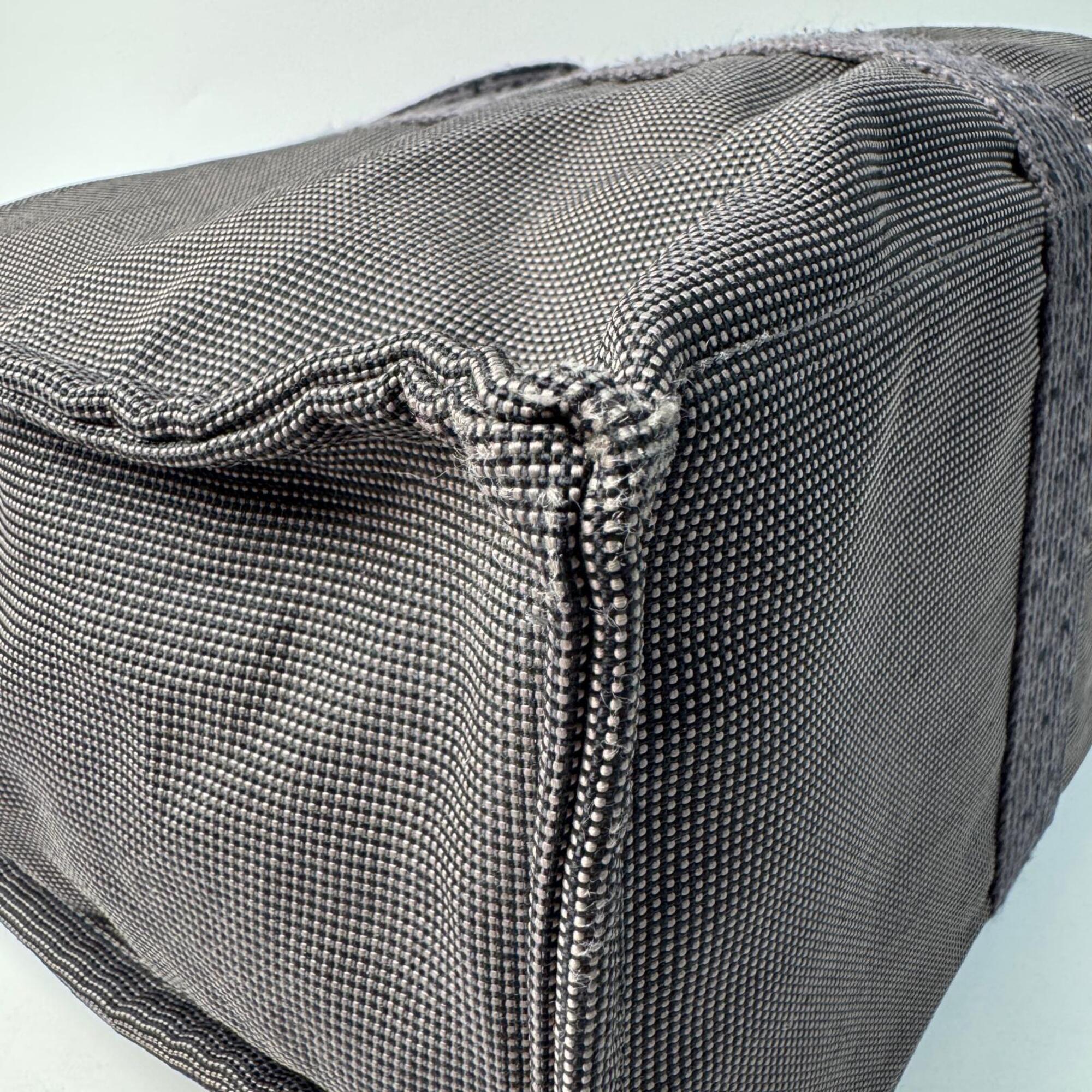 Hermes Dark Gray Canvas Tote Bag (Pre-Owned)