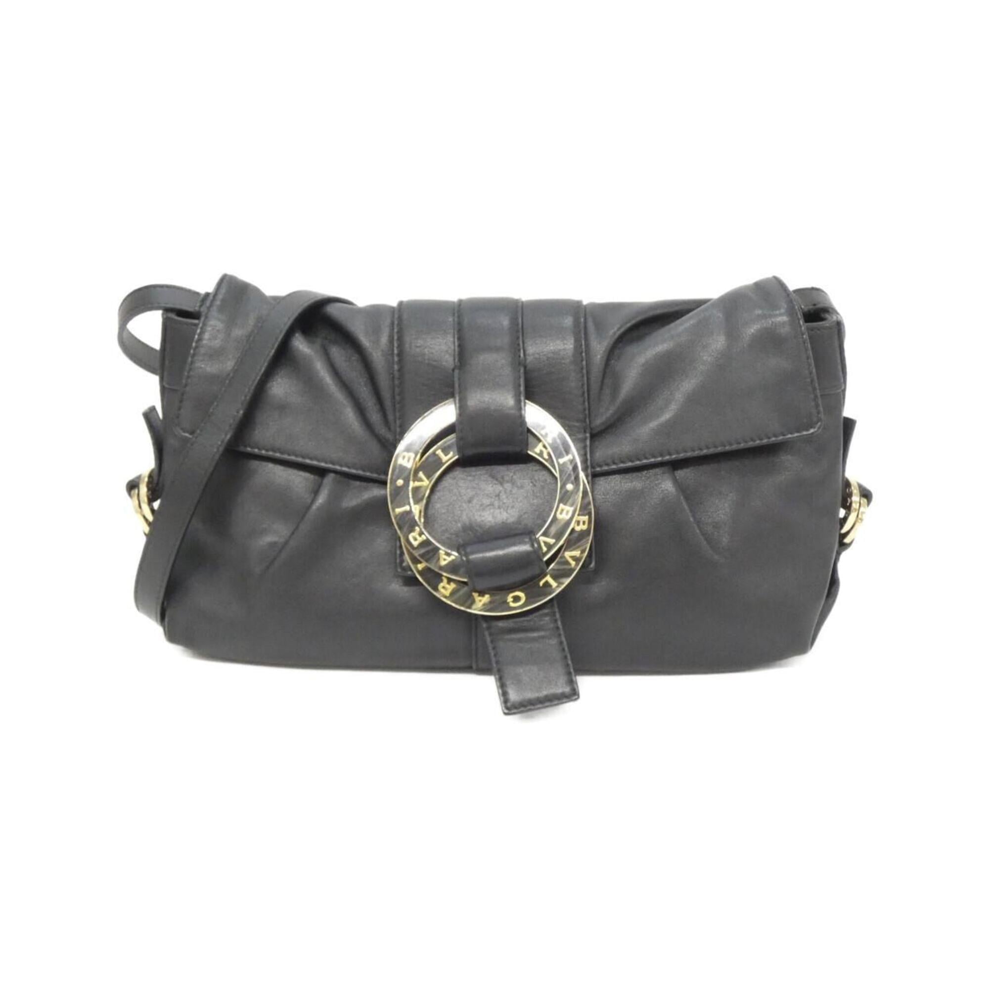 Bvlgari Black Leather Shoulder Bag (Pre-Owned)