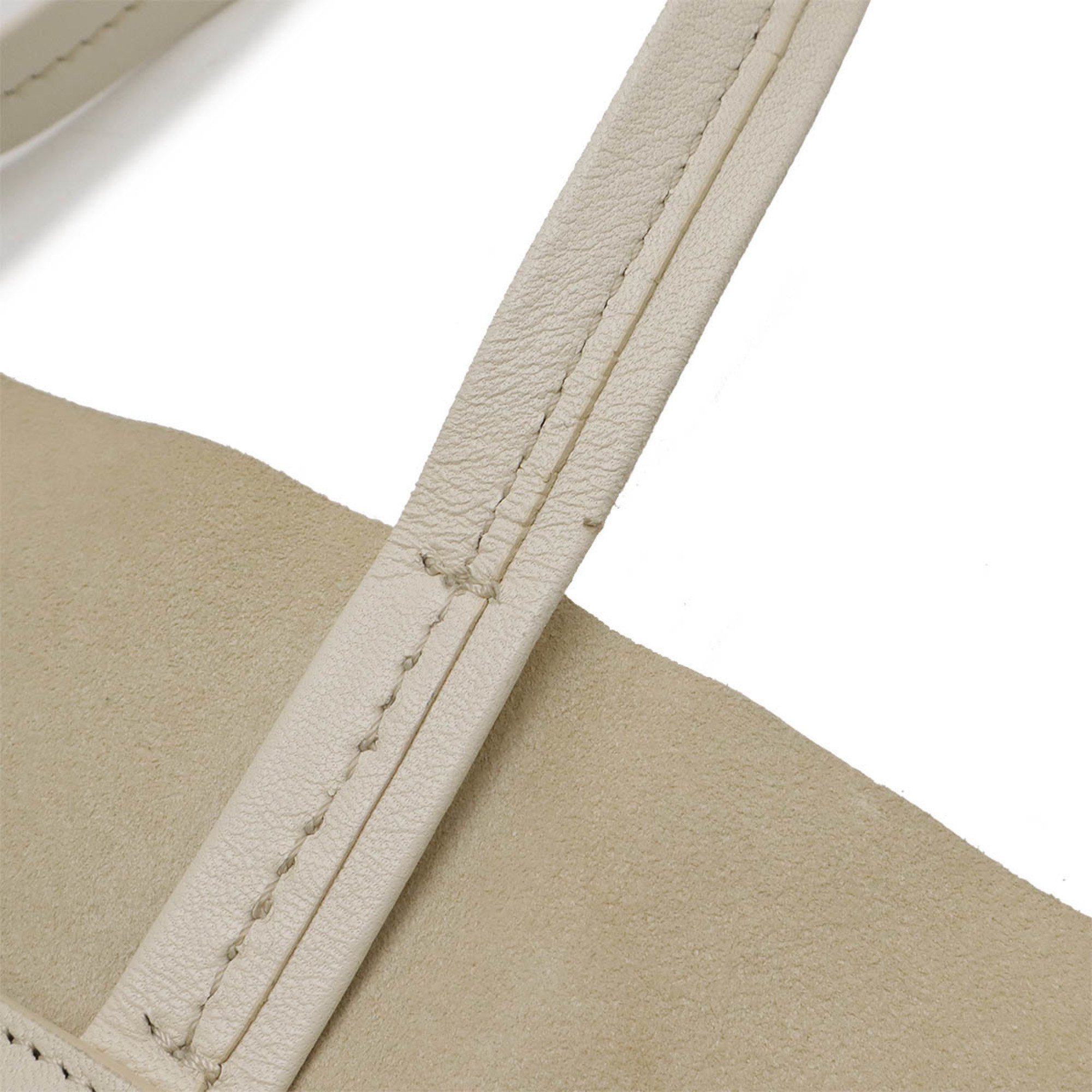 Celine Off-White Yellow Leather Shoulder Bag Tote Bag (Pre-Owned)