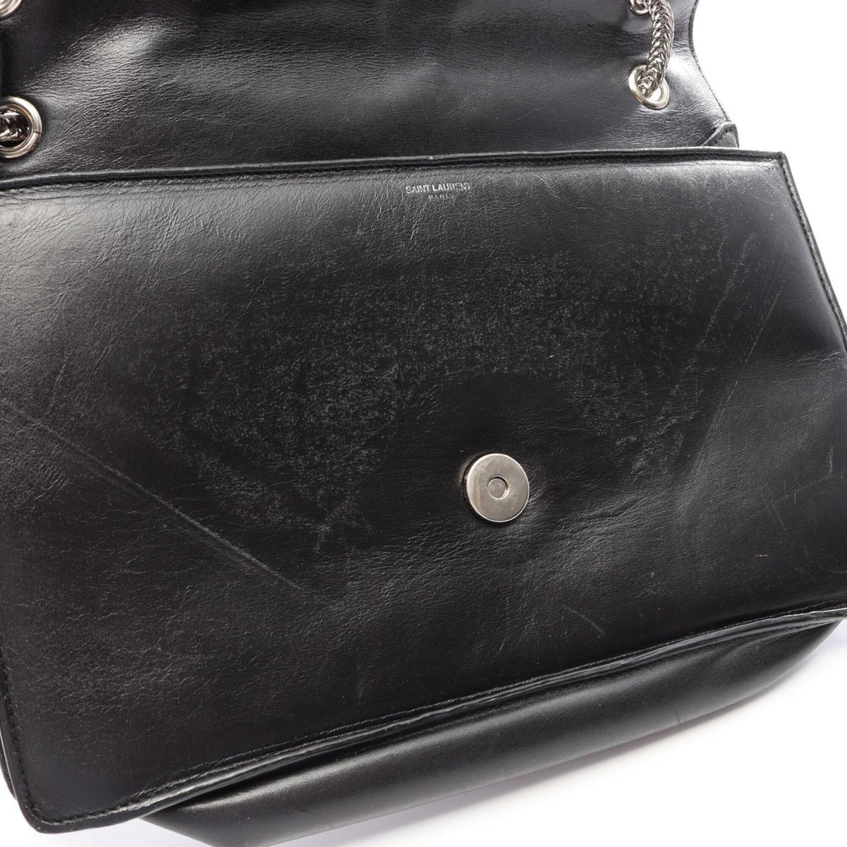 Yves Saint Laurent Black Leather Handbag Shoulder Bag (Pre-Owned)