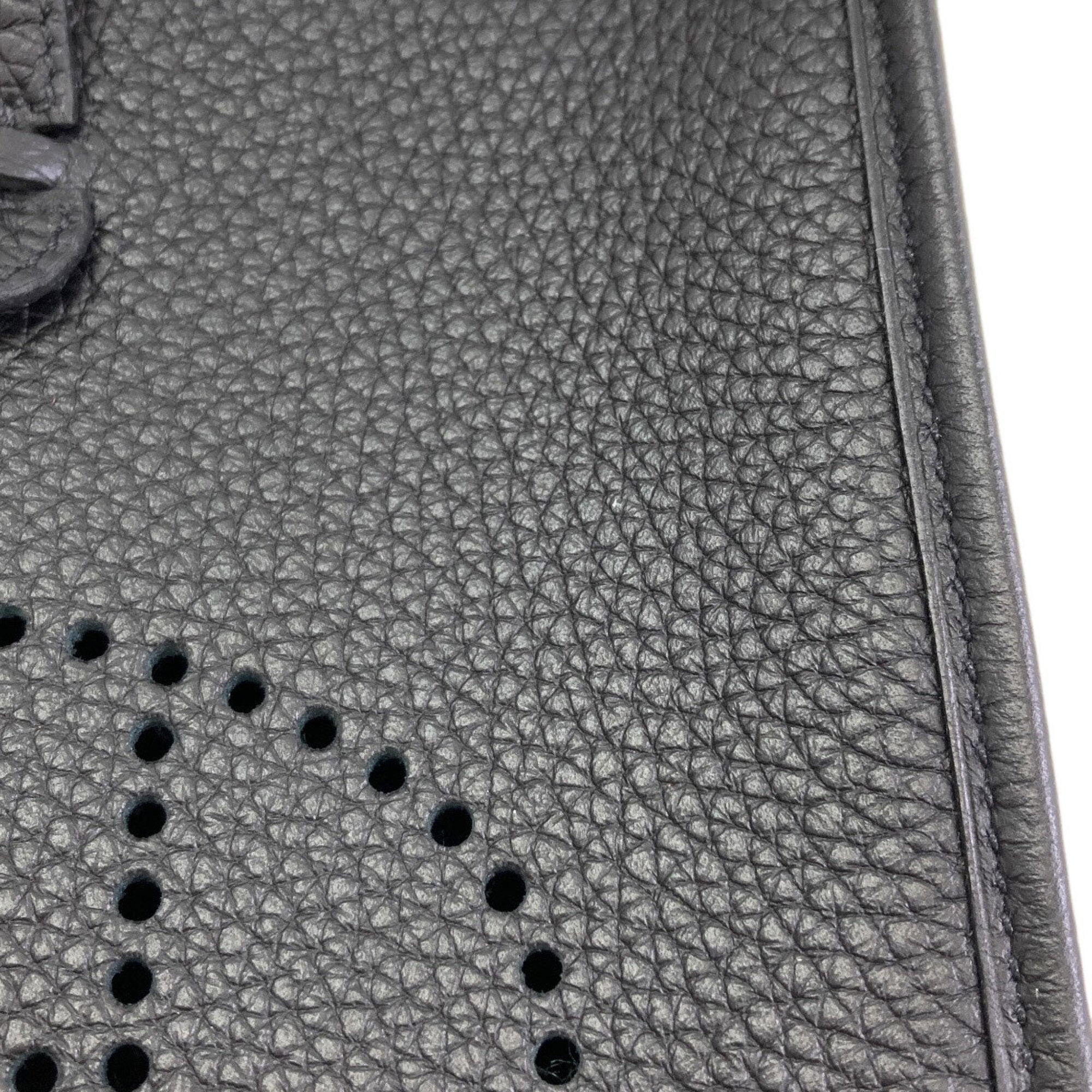Hermes Black Taurillon Clemence Leather Shoulder Bag (Pre-Owned)