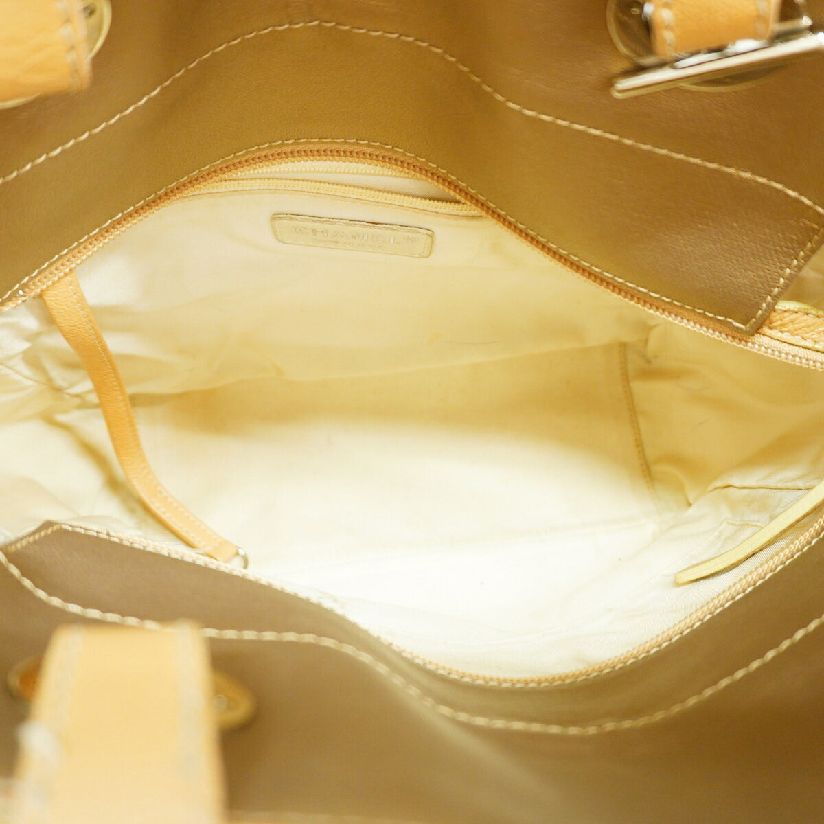 Chanel Beige Canvas Tote Bag (Pre-Owned)