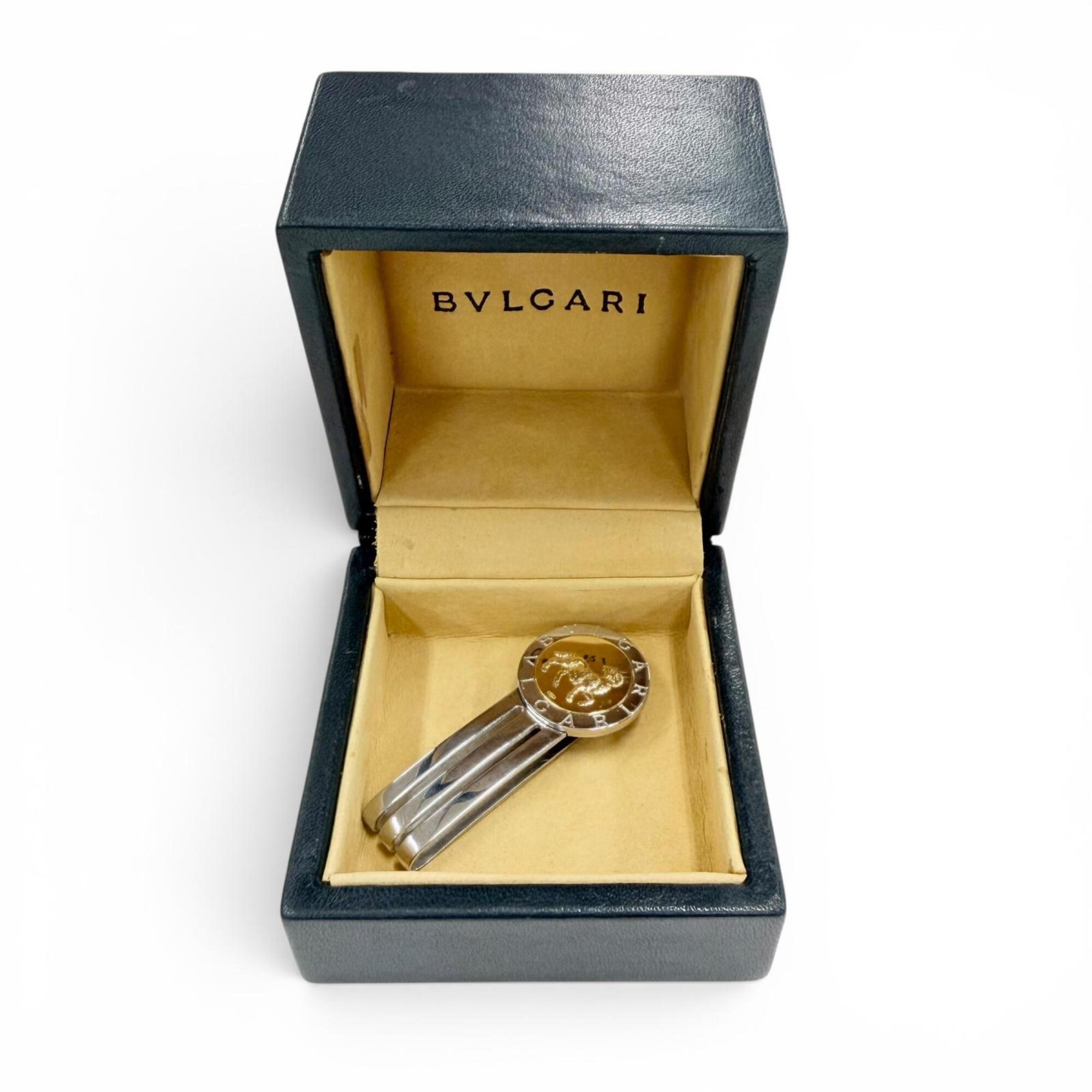 Bvlgari Gold Silver Stainless Steel Money Clip (Pre-Owned)
