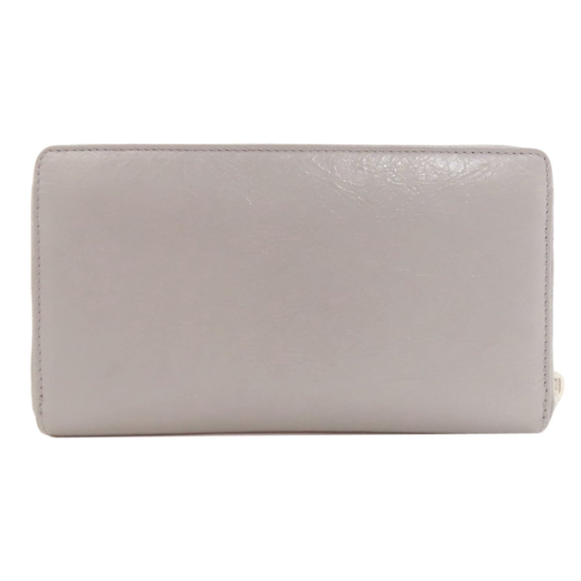 Balenciaga Gray Leather Long Wallet (Bi-Fold) (Pre-Owned)